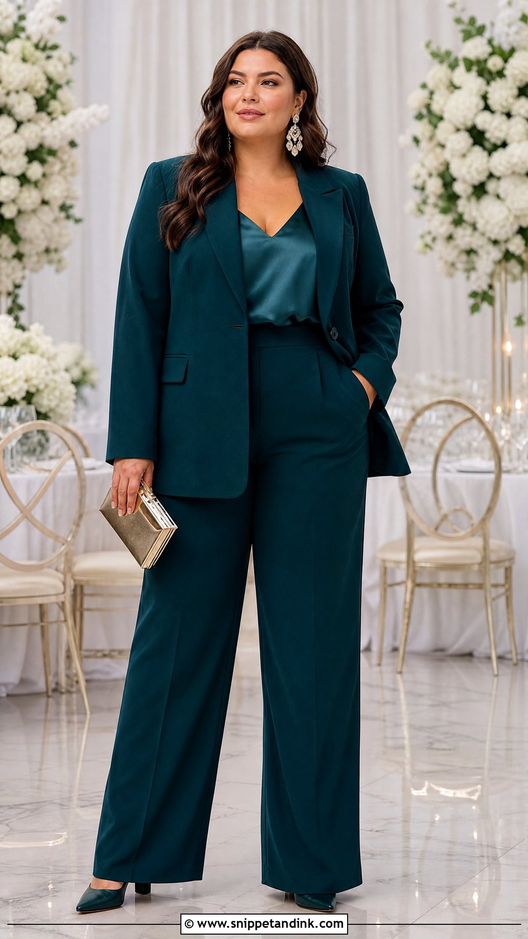 Plus Size Wedding Pant Suit - Snippet and Ink - 20 Wedding Pant Suits for Women