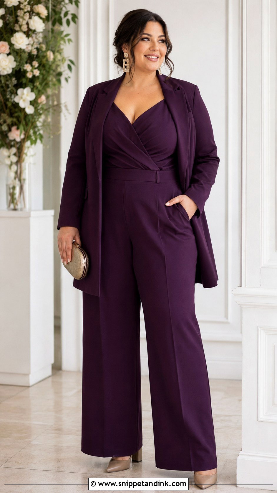 Plus Size Wedding Pants Outfit - Snippet and Ink - 25 Wedding Pants Outfit Ideas