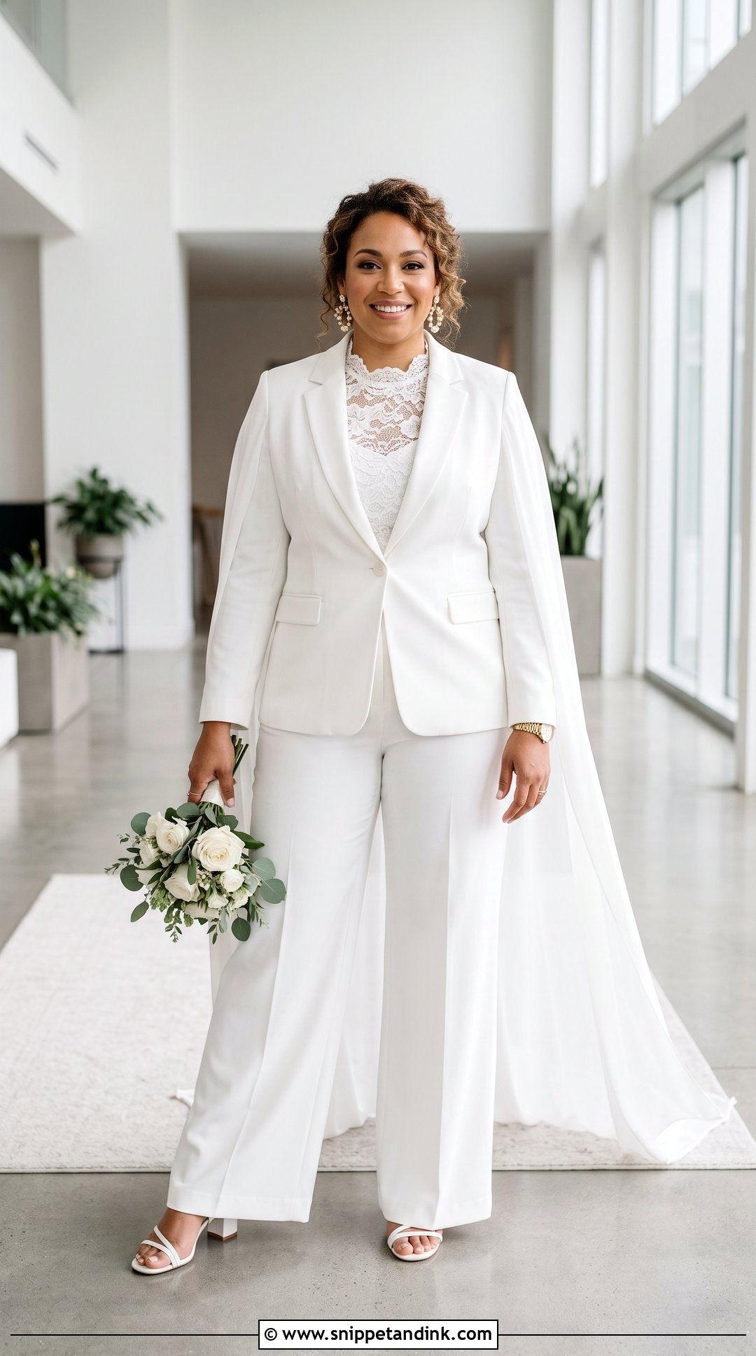 Plus Size Wedding Pantsuit - Snippet and Ink - 20 Pants Wedding Dress Ideas