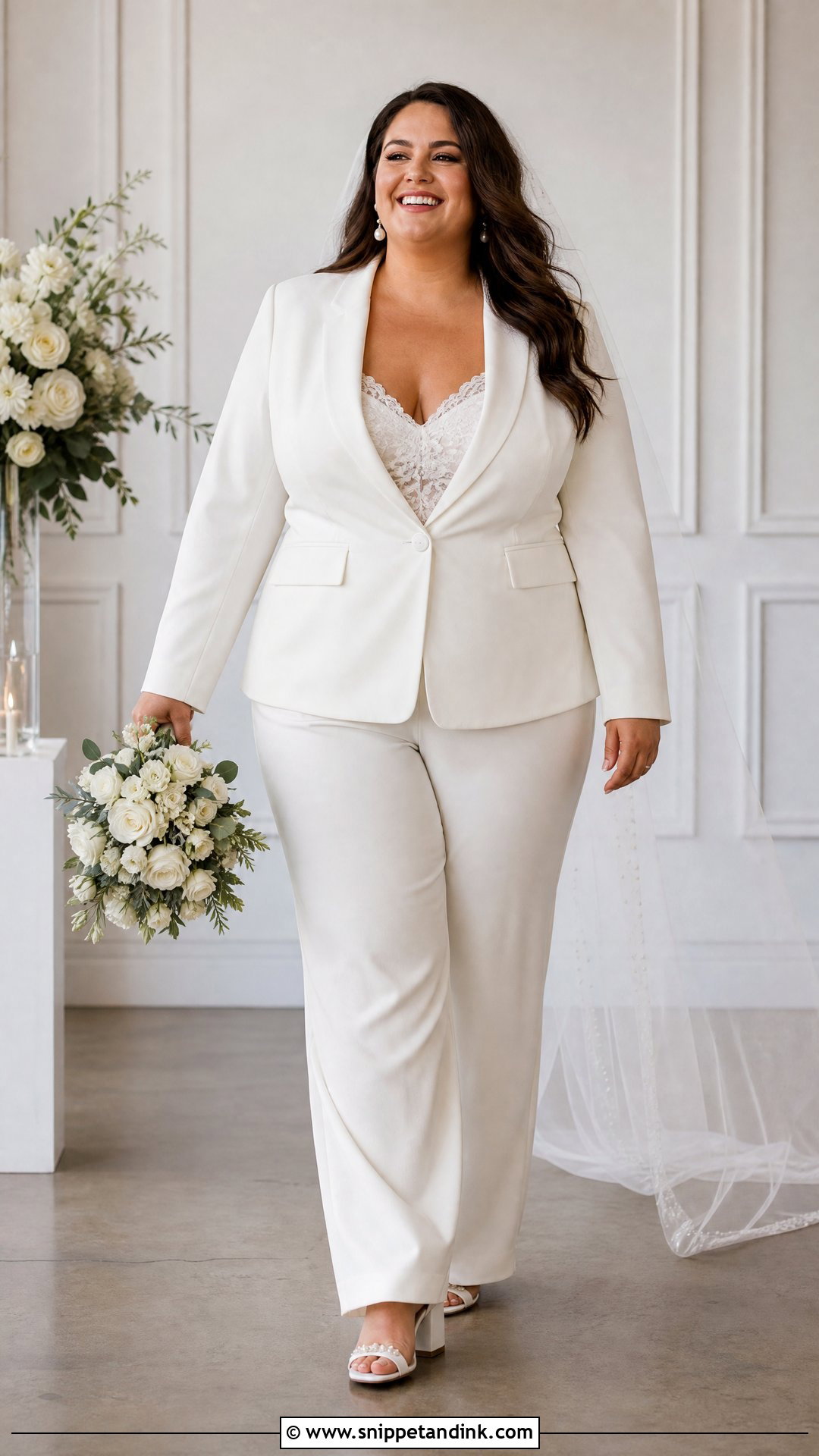 Plus Size Wedding Pantsuit For Bride - Snippet and Ink - 25 Wedding Pantsuit the Bride Ideas