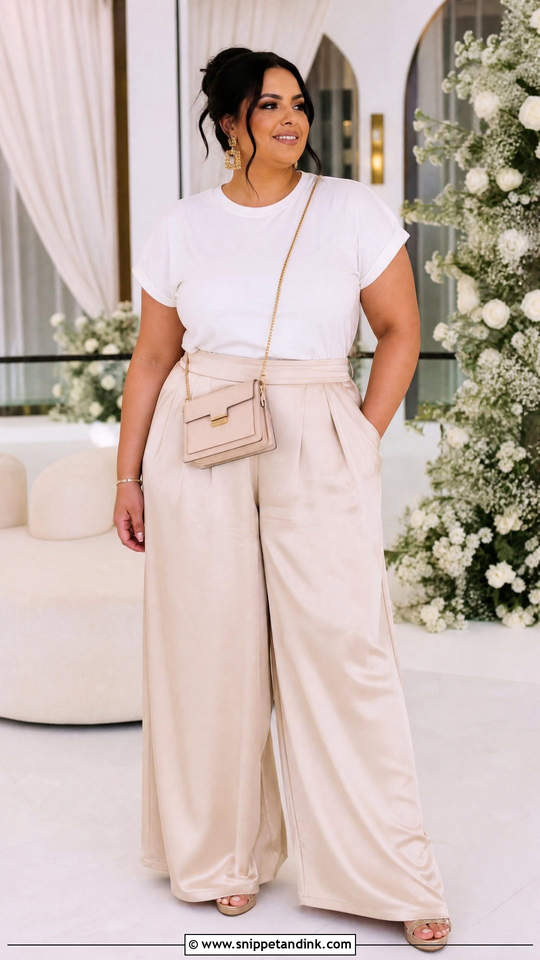 Plus Size Wedding T Shirt With Palazzo Pants - Snippet and Ink - 20 Wedding T Shirts Ideas