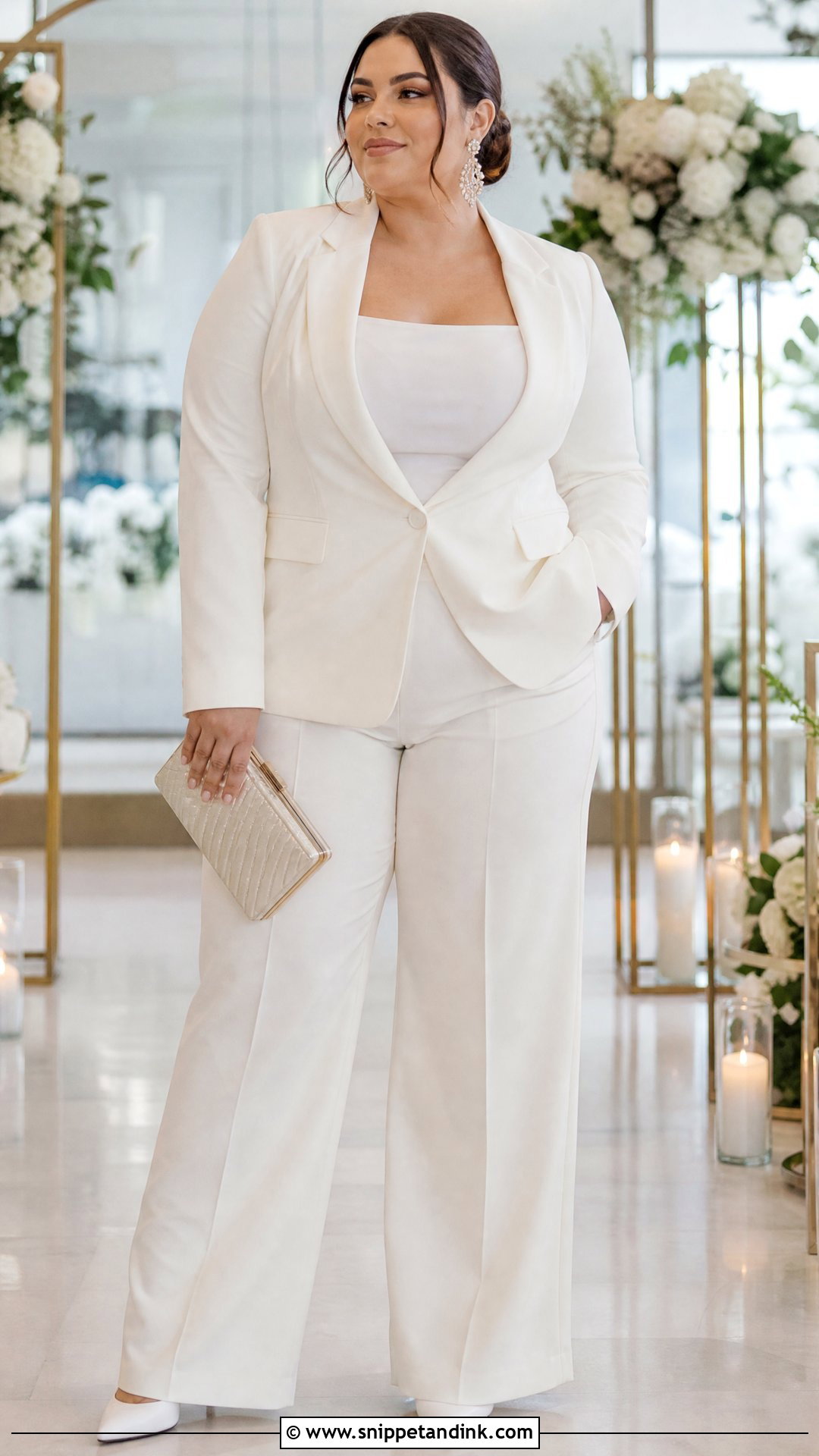 Plus Size Wedding Trouser Suit - Snippet and Ink - 20 Wedding Trousers Brides Ideas