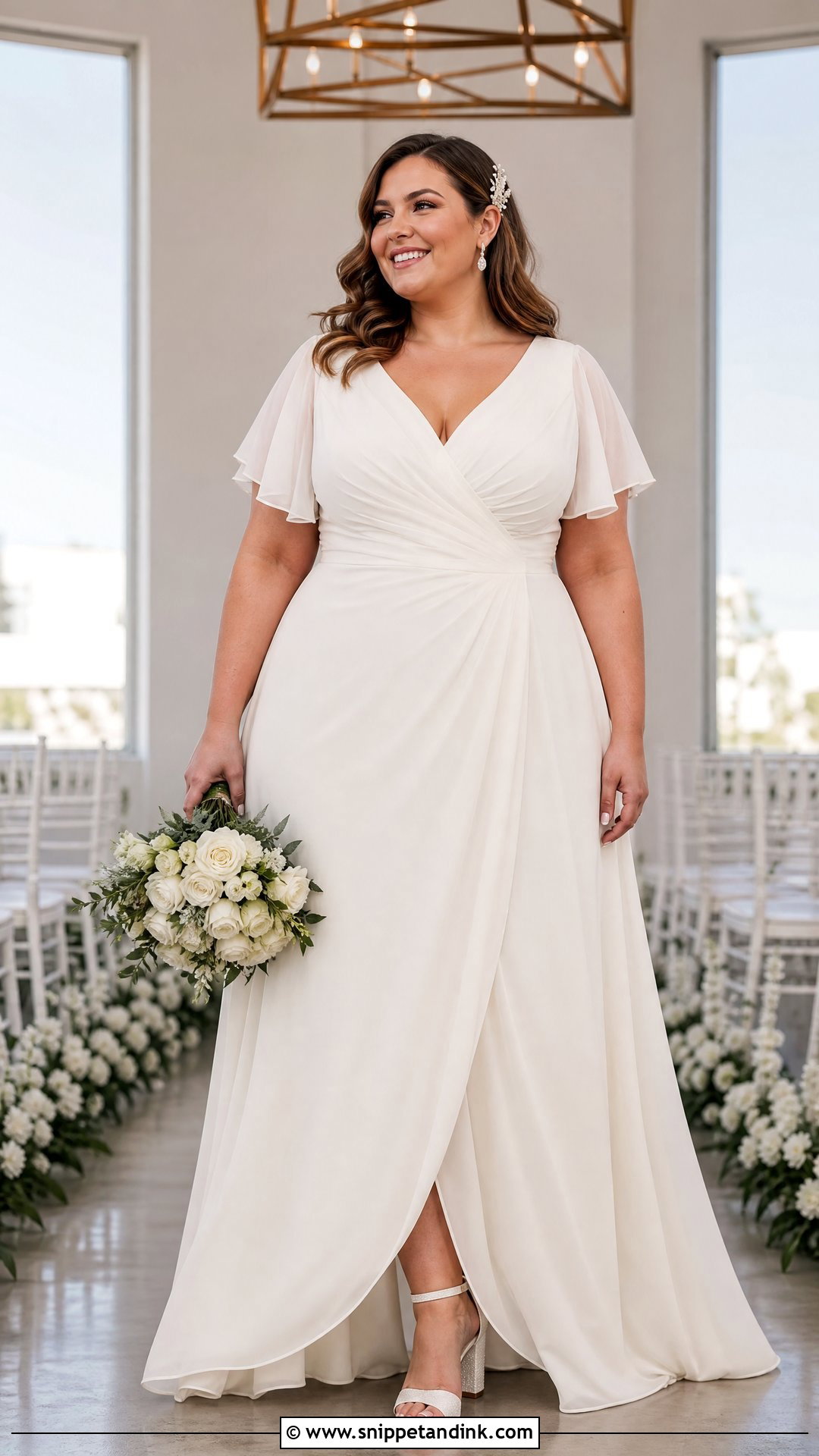 Plus Size Wedding Wrap Dress - Snippet and Ink - 20 Wedding Wardrobe Ideas