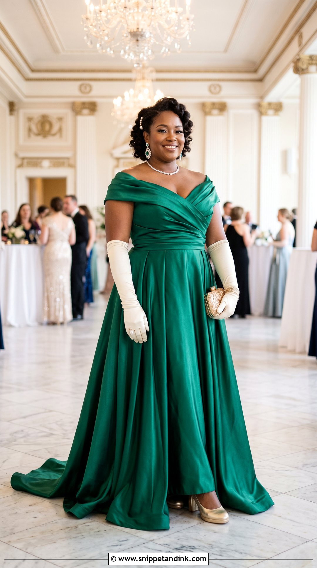 Plus Size White Tie Ball Gown Outfit - Snippet and Ink - 20 White Tie Attire Ideas