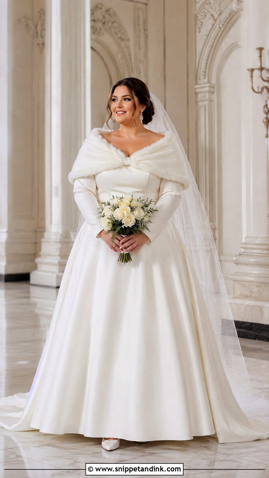 Plus Size Winter Wedding Dress With Sleeves - Snippet and Ink - 25 Plus Size Wedding Dresses with Sleeves