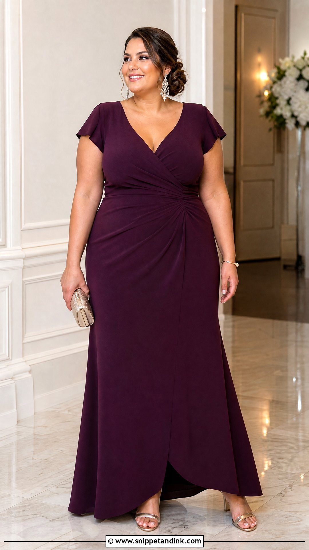 Plus Size Wrap Gown With Back Bow - Snippet and Ink - 20 Gown with Bow At the Back Ideas