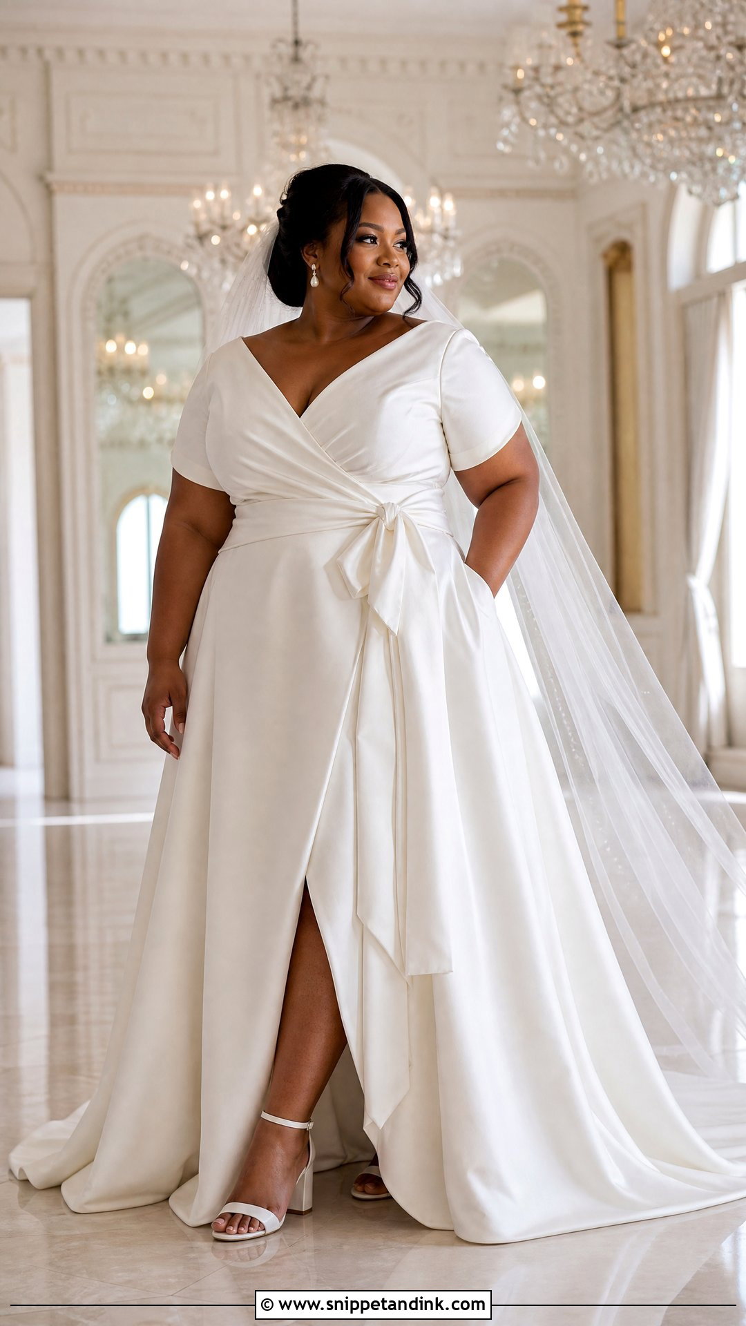 Plus Size Wrap Wedding Dress - Snippet and Ink - 20 Wrap Wedding Dress Ideas
