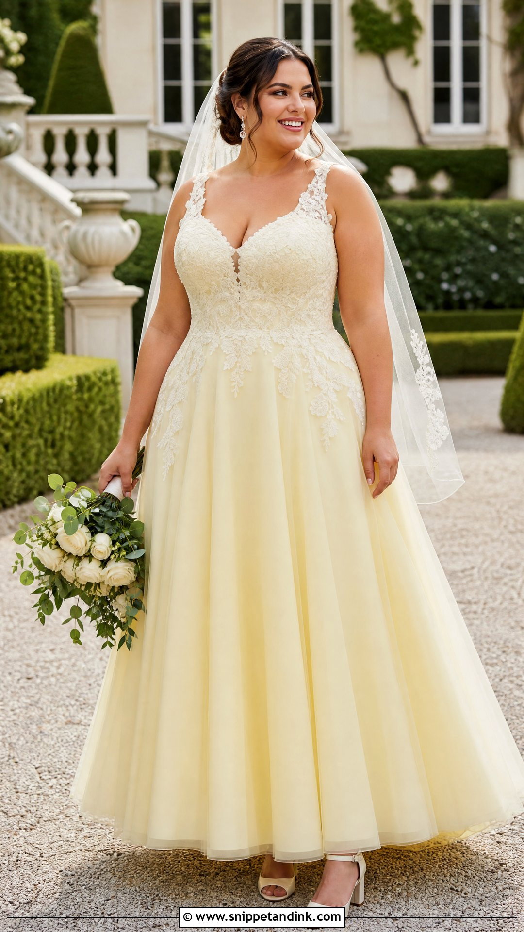 Plus Size Yellow A Line Wedding Dress - Snippet and Ink - 20 Yellow Wedding Dress the Bride Ideas