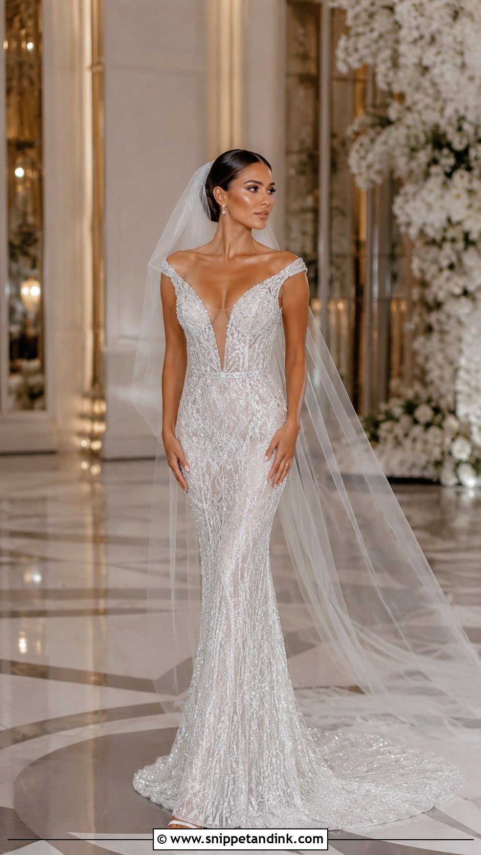 Pnina Tornai Beaded Wedding Dress - Snippet and Ink - 30 Pnina Tornai Wedding Dress Ideas