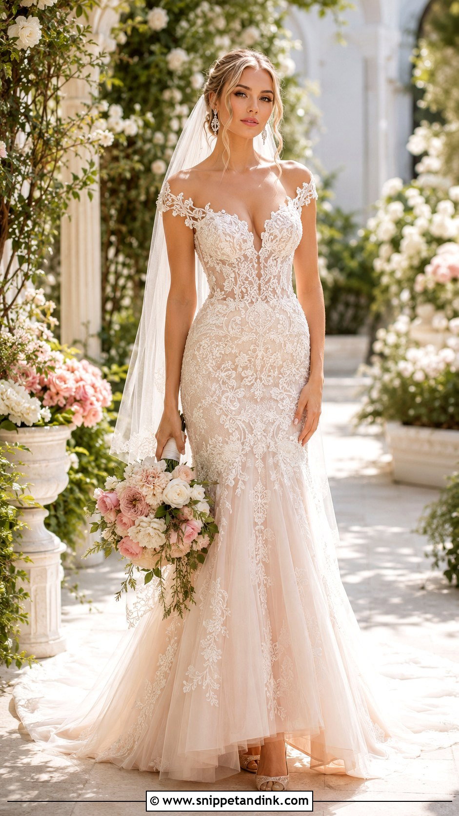Pnina Tornai Blush Wedding Dress - Snippet and Ink - 30 Pnina Tornai Wedding Dress Ideas