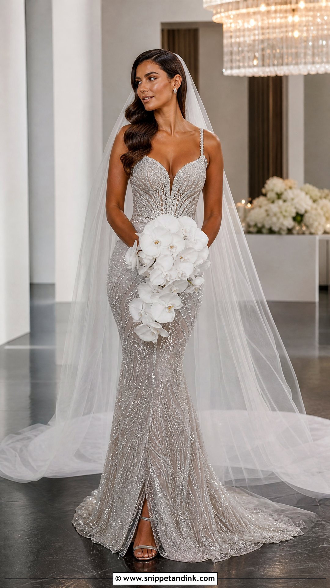 Pnina Tornai Crystal Fit And Flare Wedding Dress - Snippet and Ink - 20 Panina Torne Wedding Dress Ideas