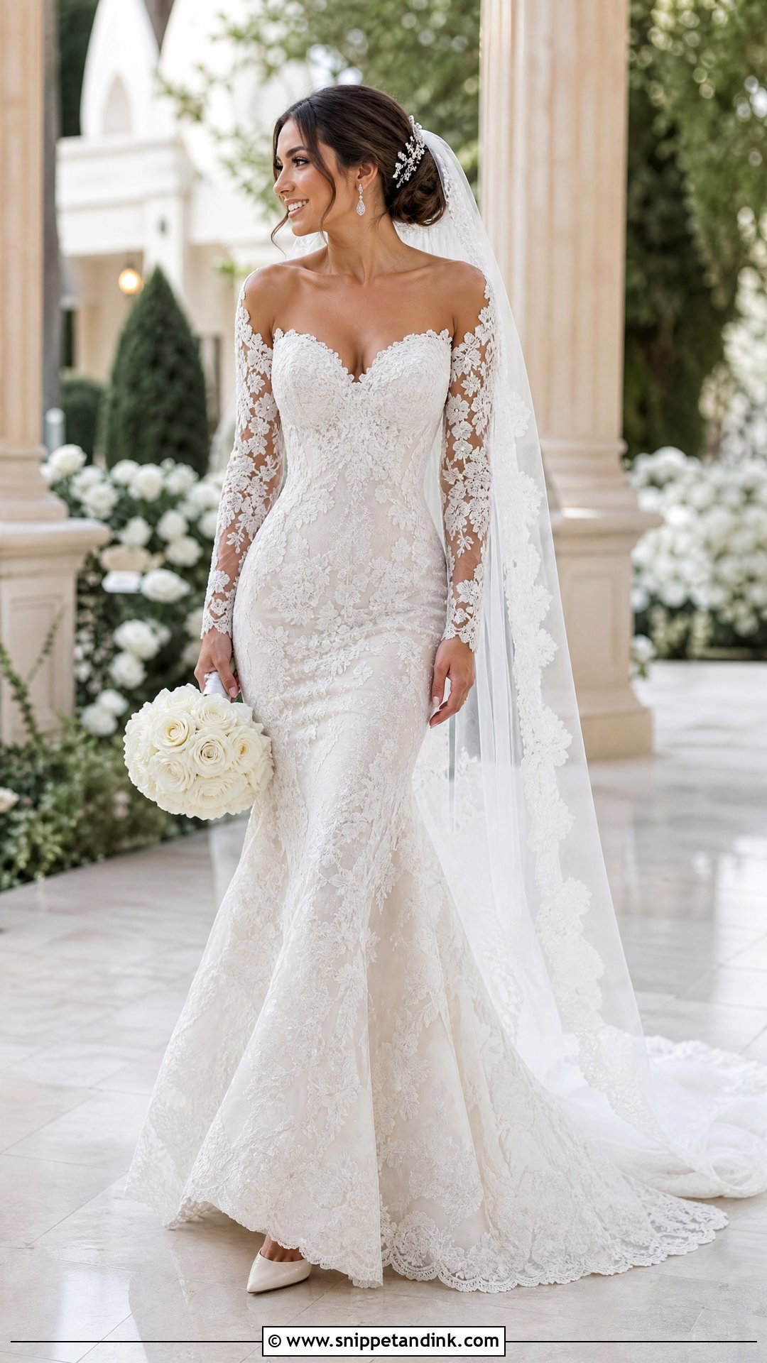 Pnina Tornai Detachable Sleeve Fit And Flare Wedding Dress - Snippet and Ink - 20 Panina Torne Wedding Dress Ideas
