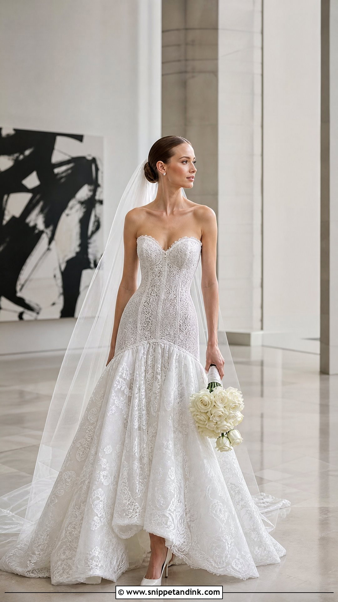 Pnina Tornai Drop Waist Lace Wedding Dress - Snippet and Ink - 20 Panina Torne Wedding Dress Ideas