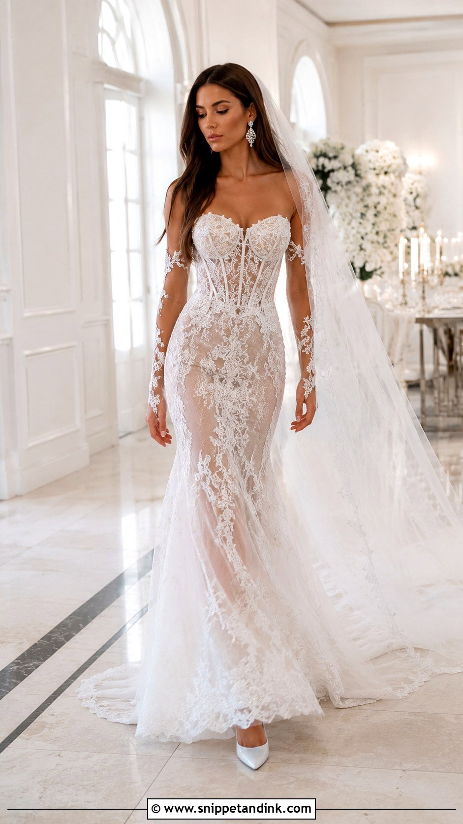 Pnina Tornai Fit And Flare Wedding Dress - Snippet and Ink - 30 Pnina Tornai Wedding Dress Ideas