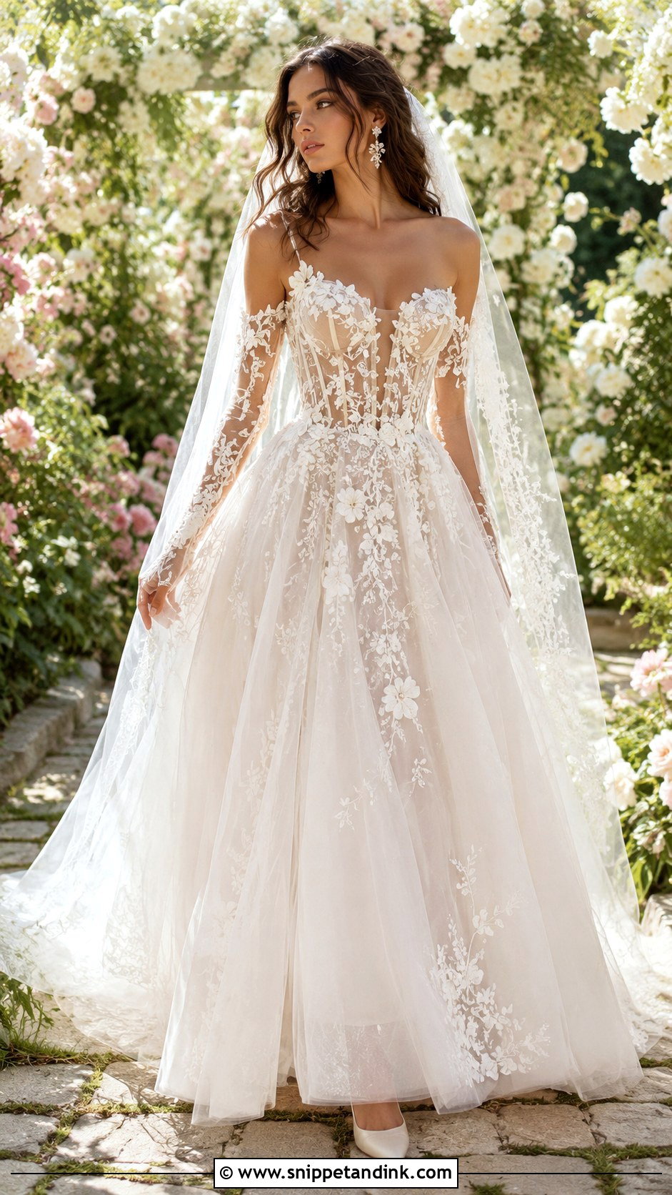 Pnina Tornai Floral Wedding Dress - Snippet and Ink - 30 Pnina Tornai Wedding Dress Ideas