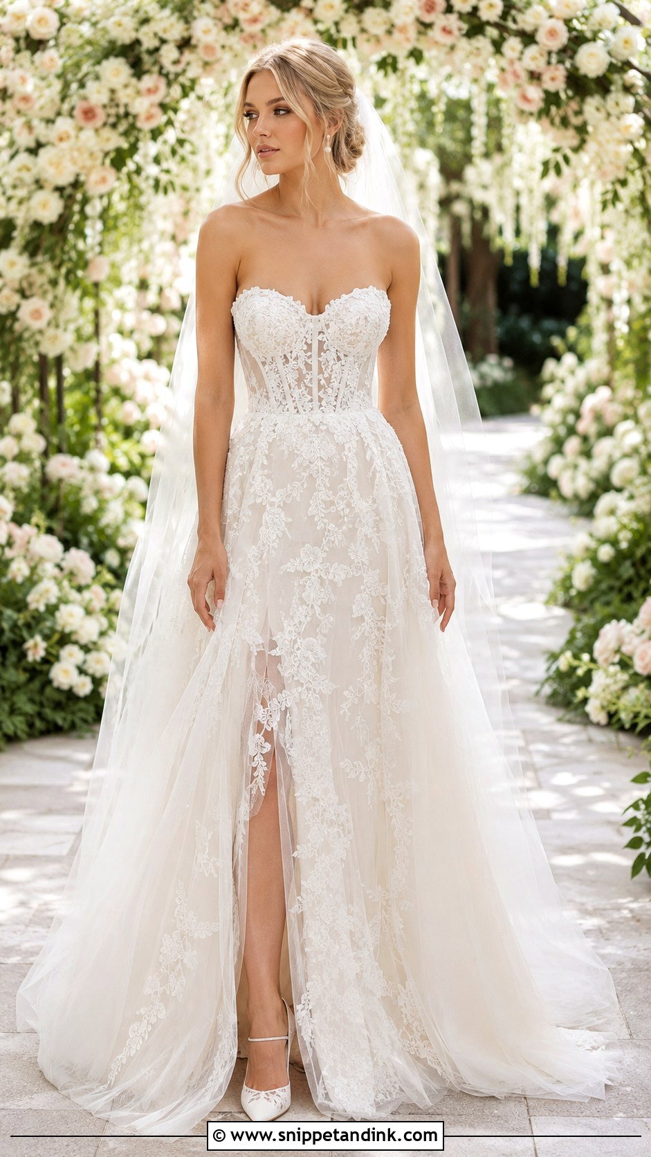Pnina Tornai Lace Wedding Dress - Snippet and Ink - 30 Pnina Tornai Wedding Dress Ideas