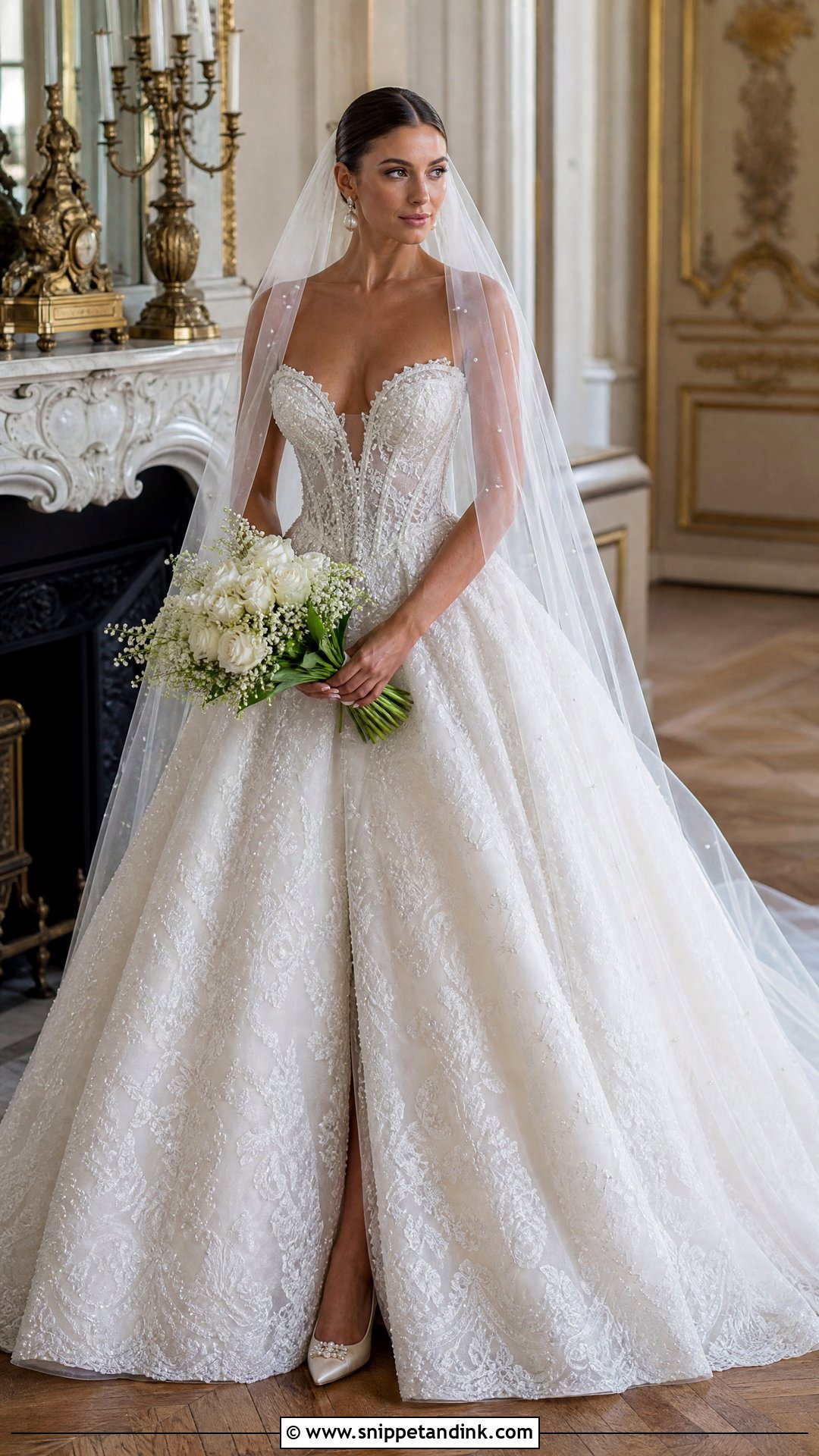Pnina Tornai Pearl Embellished Wedding Dress - Snippet and Ink - 20 Panina Torne Wedding Dress Ideas