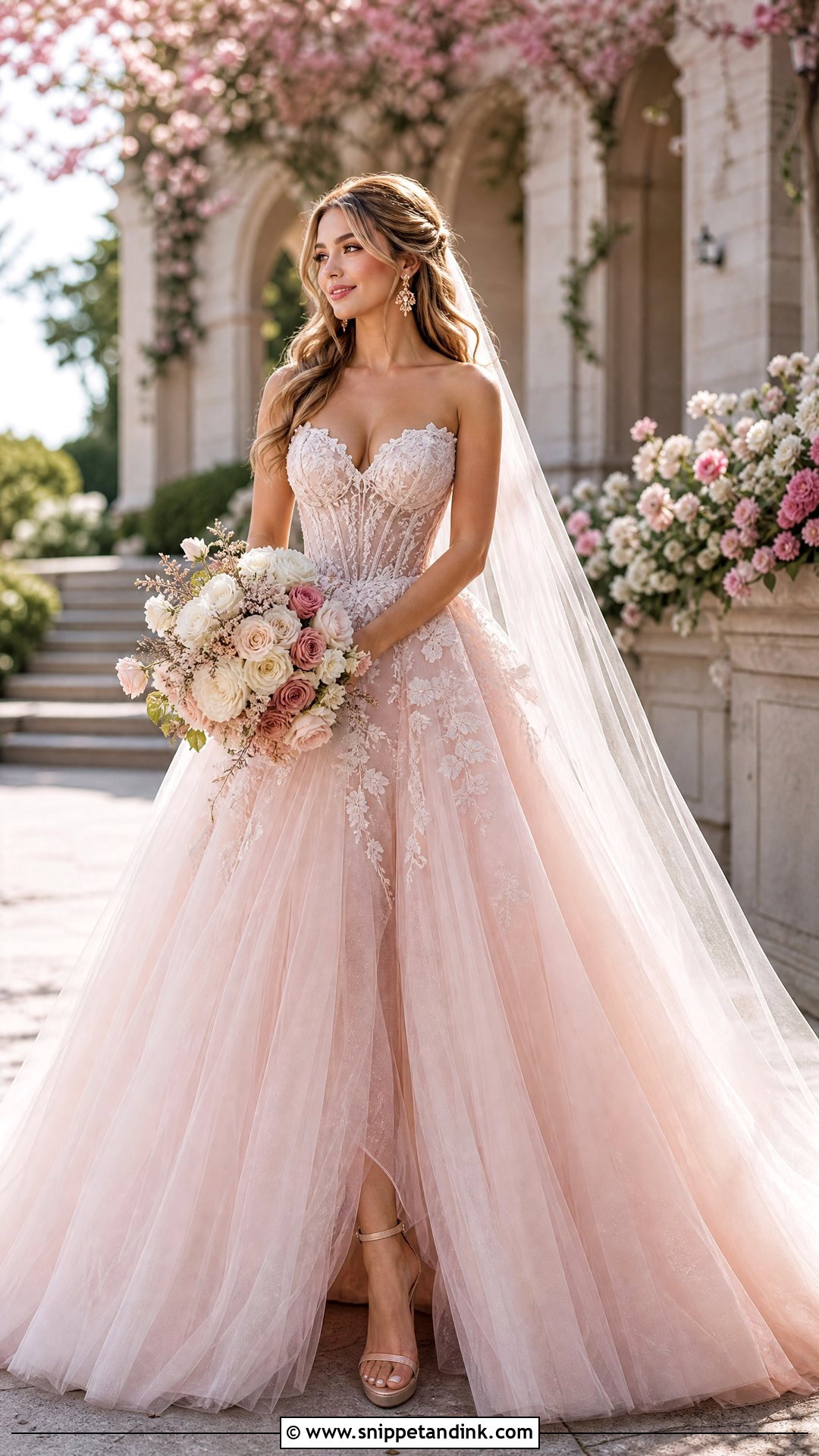 Pnina Tornai Pink Ball Gown Wedding Dress - Snippet and Ink - 20 Panina Torne Wedding Dress Ideas