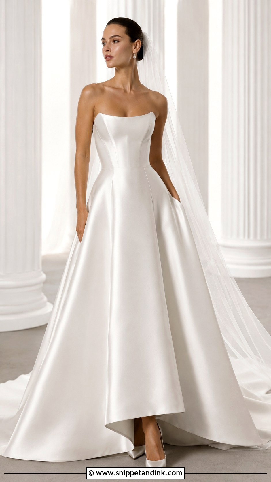 Pnina Tornai Satin Wedding Dress - Snippet and Ink - 30 Pnina Tornai Wedding Dress Ideas