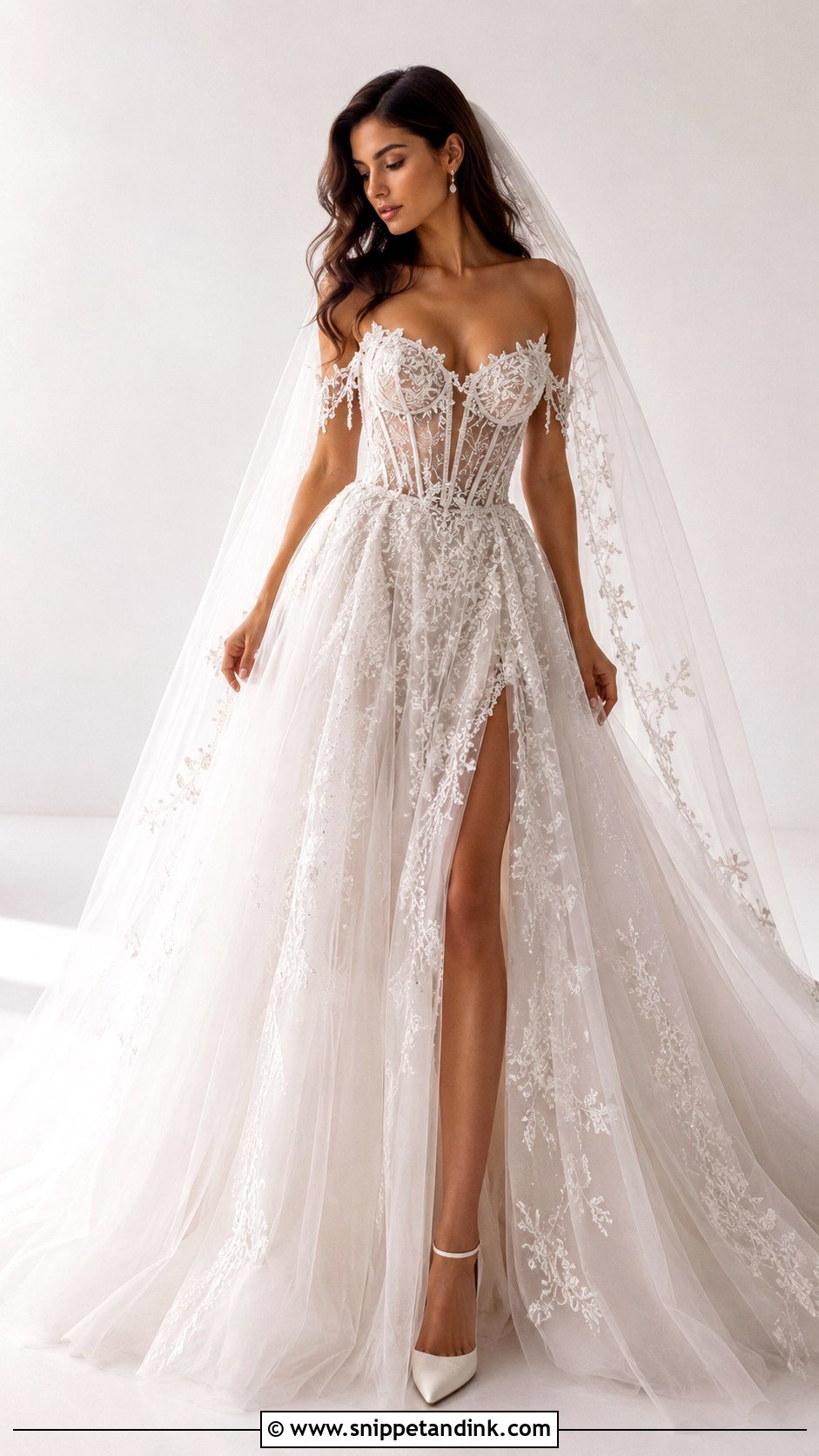 Pnina Tornai Sheer Bodice Wedding Dress - Snippet and Ink - 30 Pnina Tornai Wedding Dress Ideas