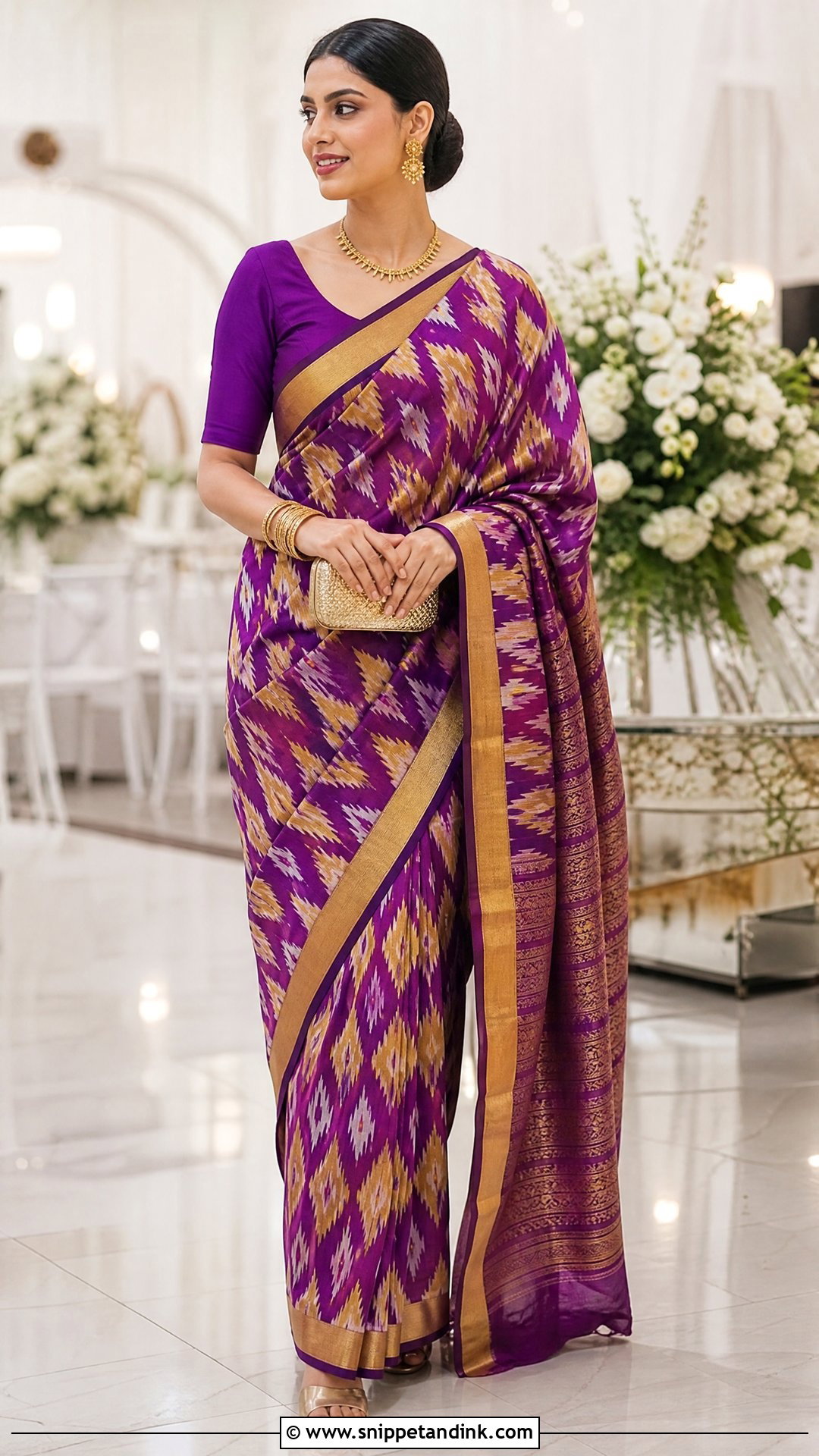Pochampally Saree Wedding Look - Snippet and Ink - 25 Traditional Dress for Wedding Ideas