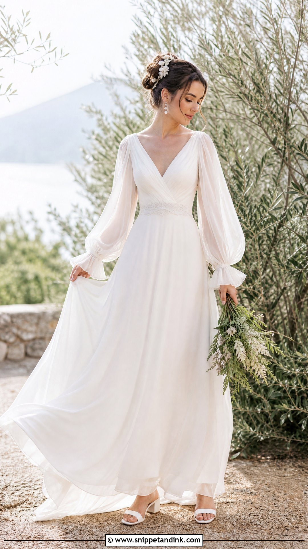 Poet Wedding Dress Sleeves - Snippet and Ink - 20 Wedding Dress Sleeves Types