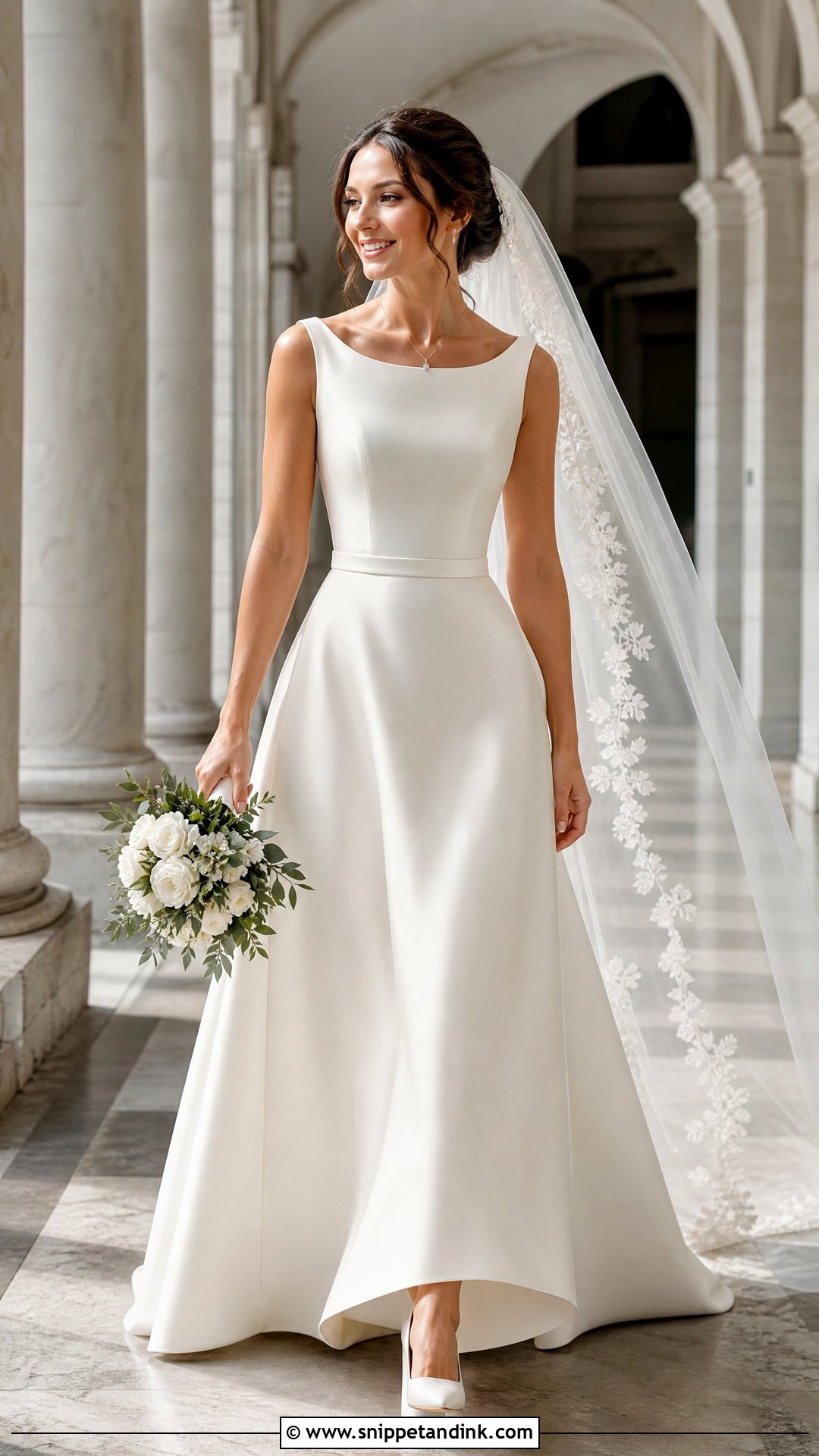 Polish A Line Wedding Dress With Lace Veil - Snippet and Ink - 20 Polish Wedding Dress Ideas