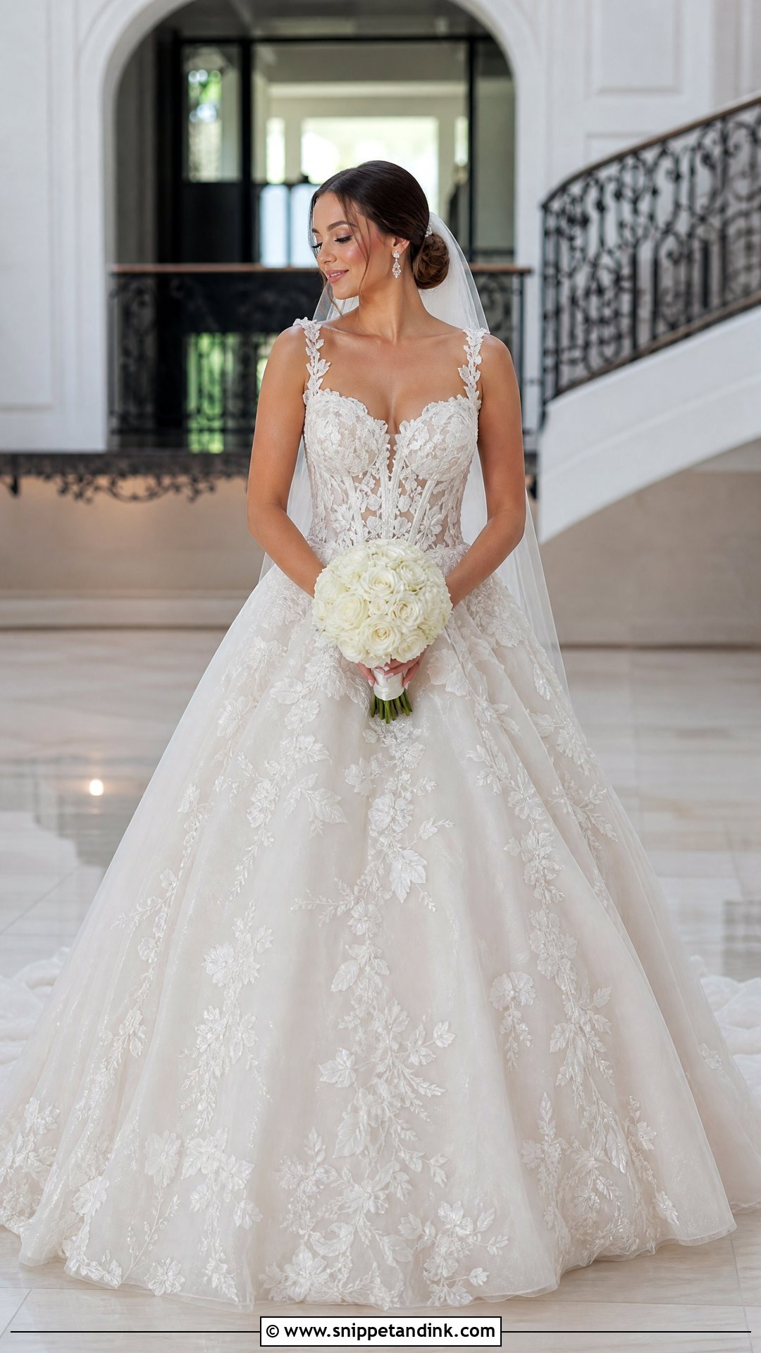 Polish Ball Gown Wedding Dress With Floral Lace - Snippet and Ink - 20 Polish Wedding Dress Ideas