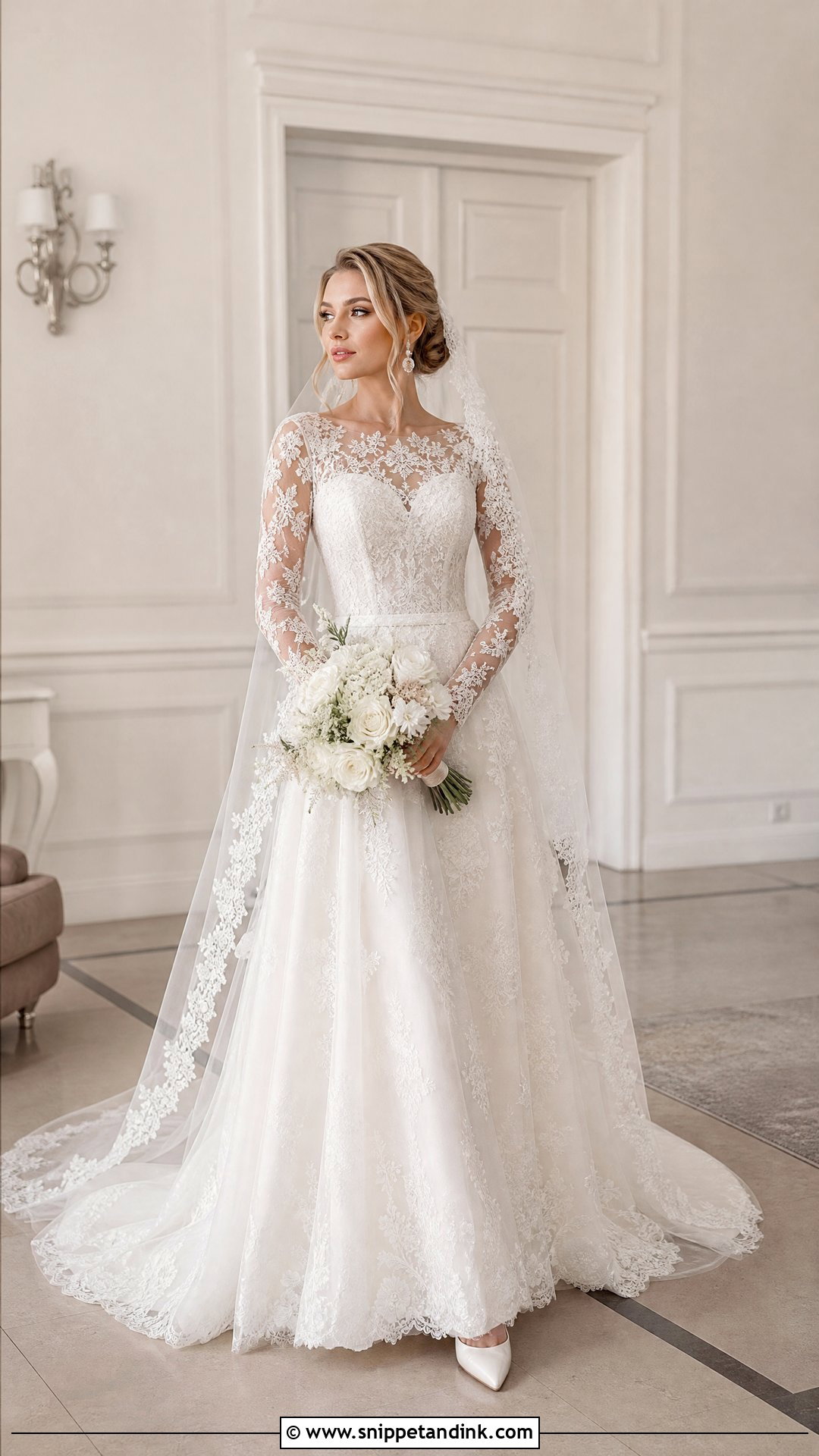 Polish Lace Wedding Dress With Long Sleeves - Snippet and Ink - 20 Polish Wedding Dress Ideas