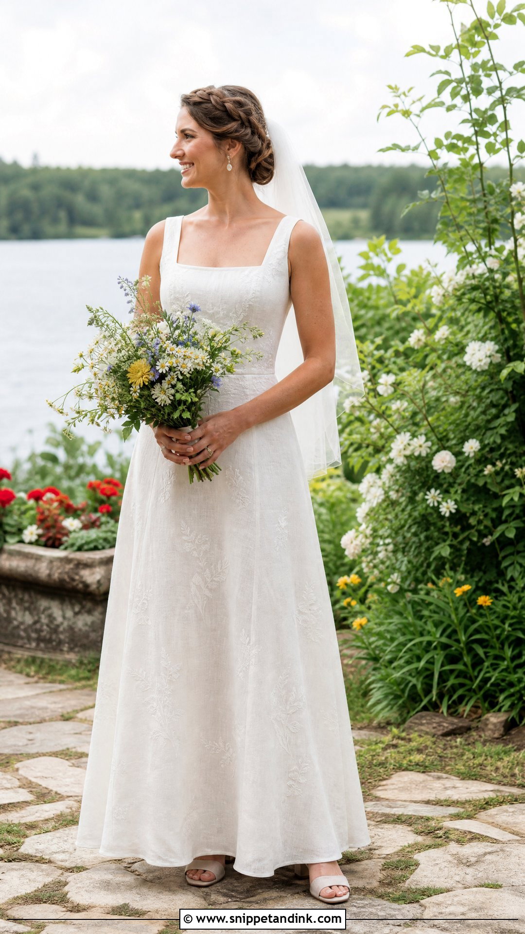 Polish Summer Wedding Dress With Linen Embroidery - Snippet and Ink - 20 Polish Wedding Dress Ideas