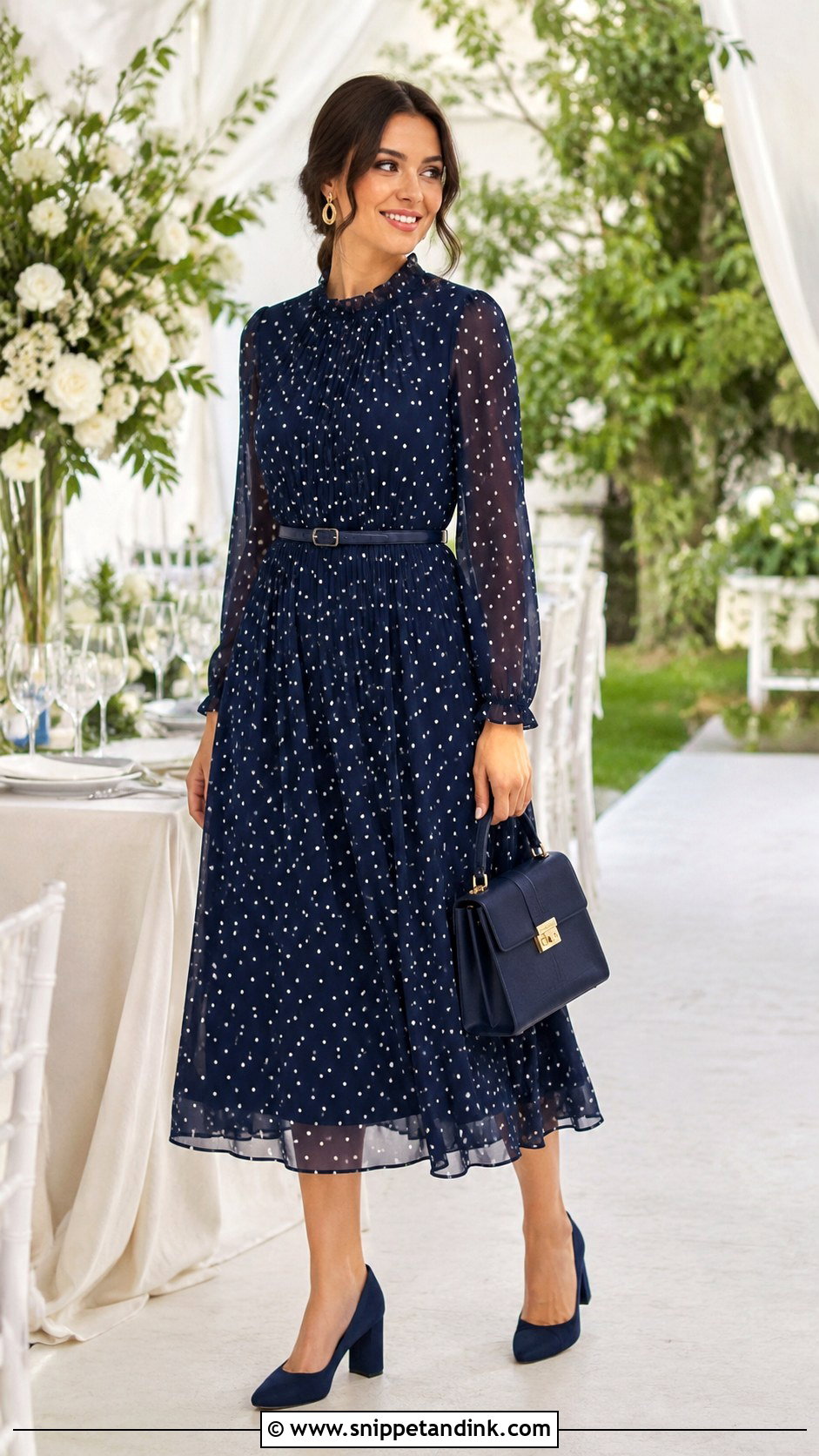 Polka Dot Dress Frat Wedding Outfit - Snippet and Ink - 20 Frat Wedding Outfit Ideas