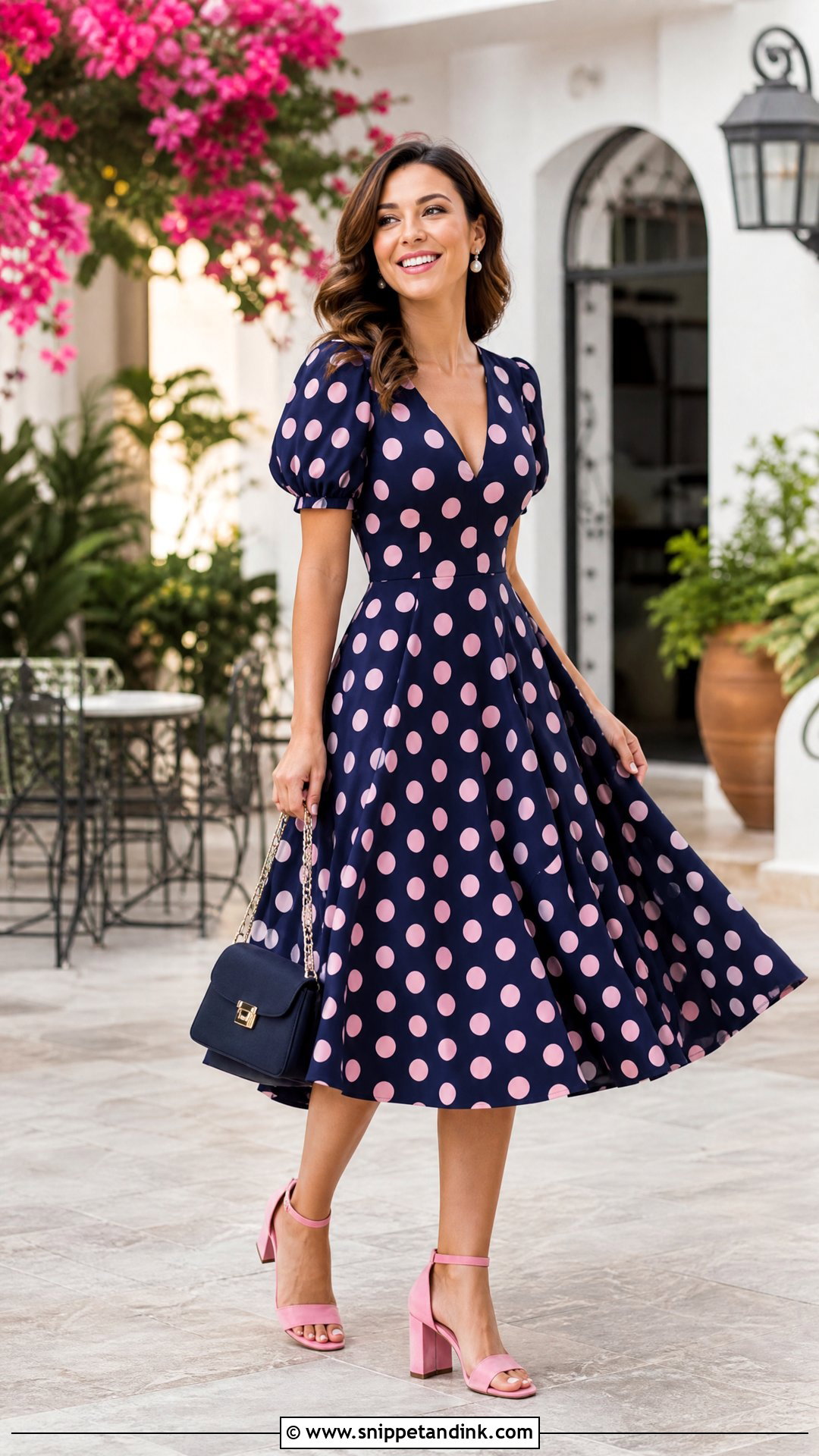 Polka Dot Dress Wedding OOTD - Snippet and Ink - 20 Wedding Ootd Ideas