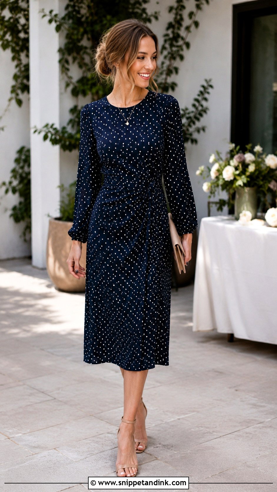 Polka Dot Dress Wedding Outfit - Snippet and Ink - 25 Simple Wedding Outfit Ideas