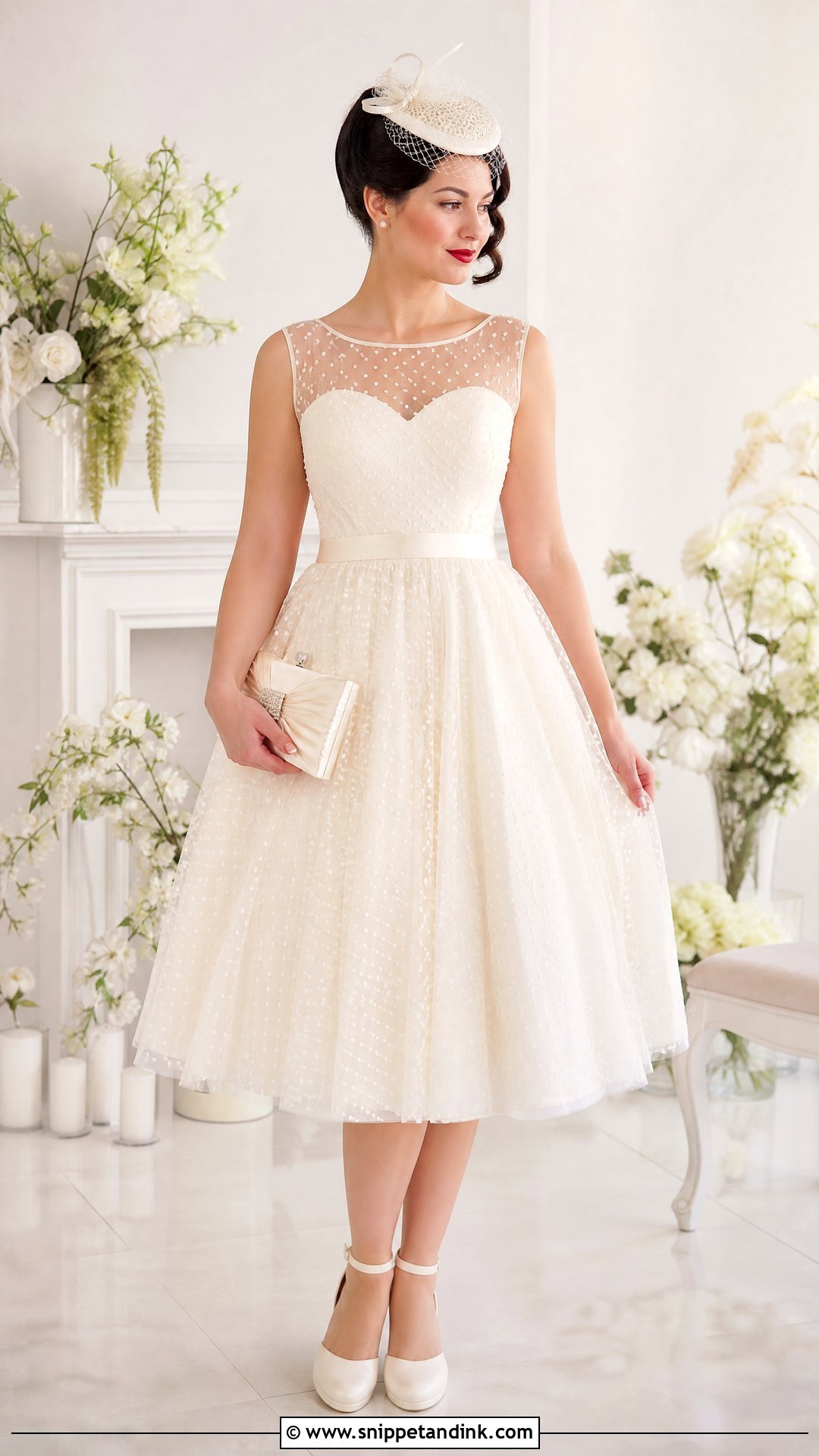 Polka Dot Rockabilly Wedding Dress - Snippet and Ink - 20 Rockabilly Wedding Dresses