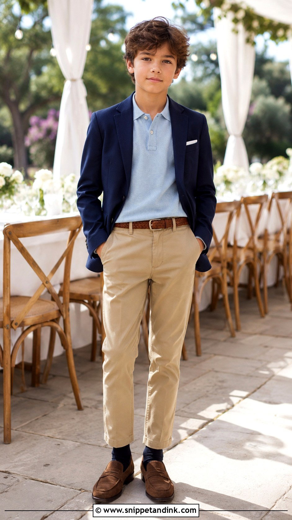 Polo And Chinos Boys Wedding Outfit - Snippet and Ink - 20 Boys Wedding Outfits