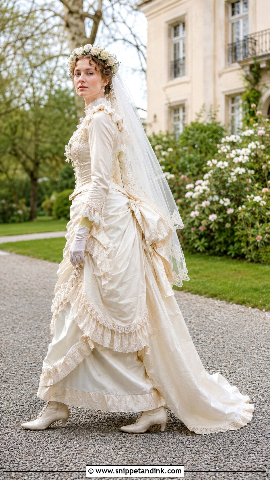 Polonaise 1880s Wedding Dress - Snippet and Ink - 20 1880s Wedding Dress Ideas
