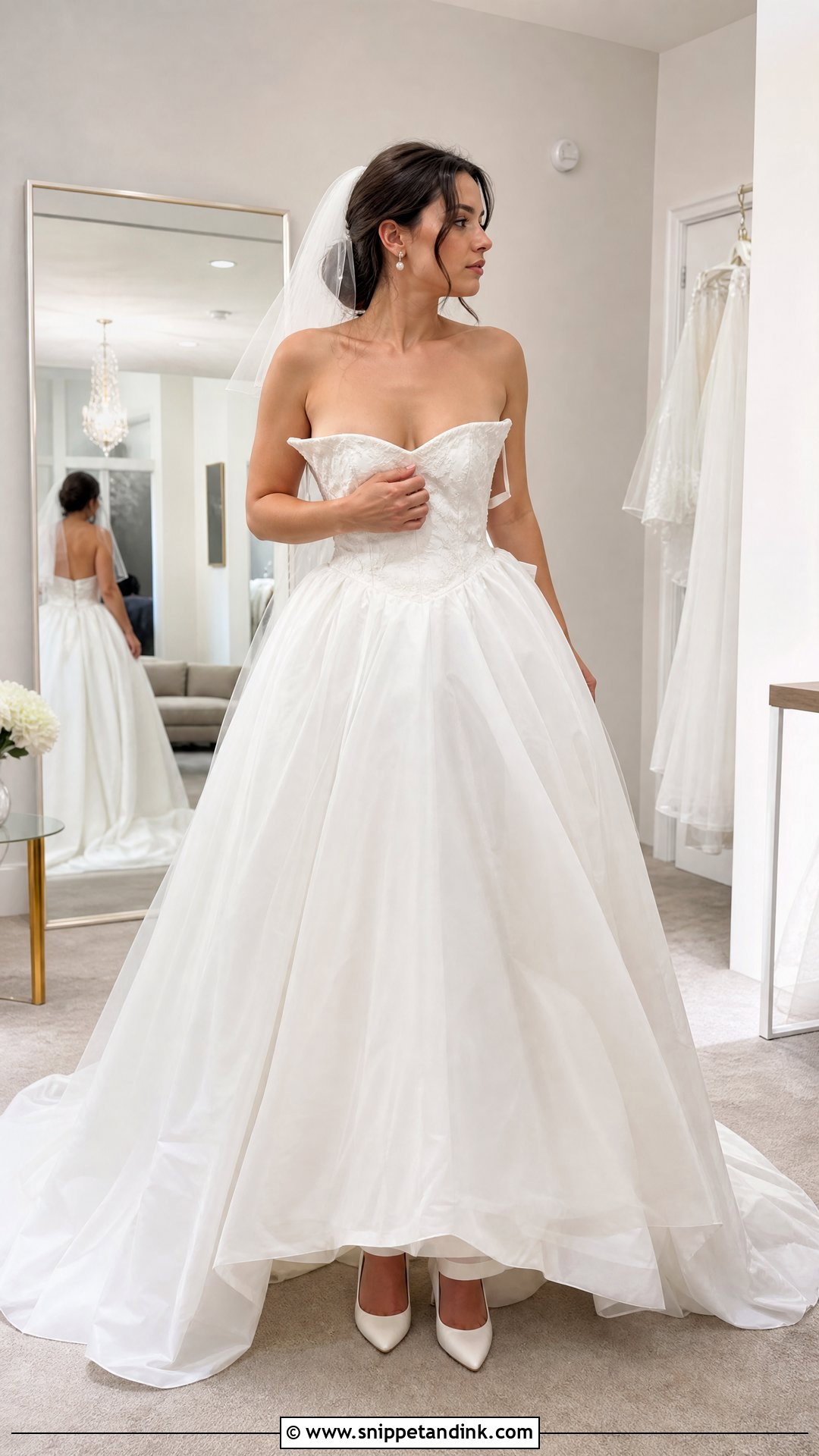 Poorly Fitted Strapless Wedding Dress - Snippet and Ink - 20 Horrible Wedding Dress Ideas