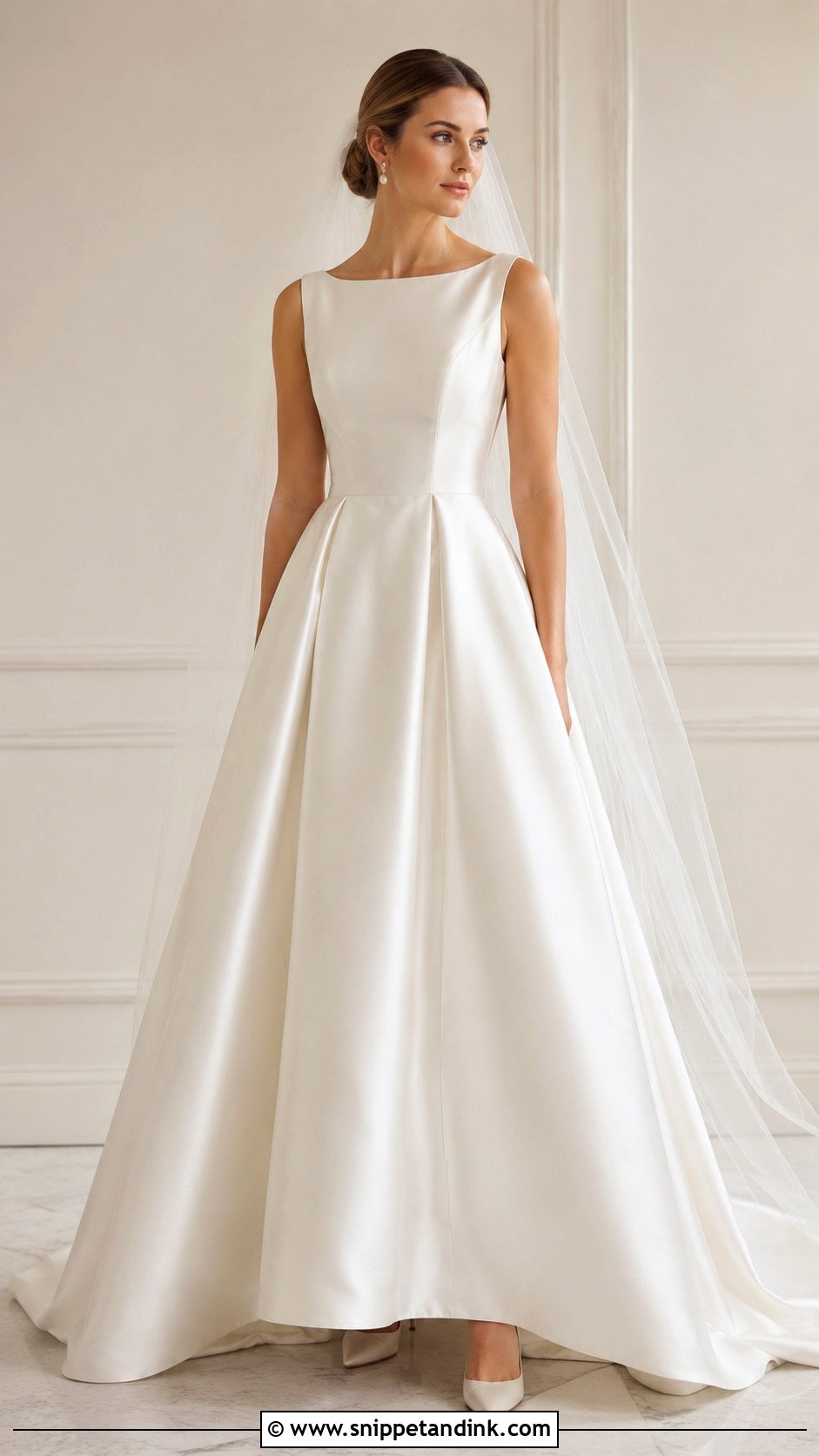 Portrait Neckline Wedding Dress - Snippet and Ink - 25 Wedding Dress Neckline Ideas