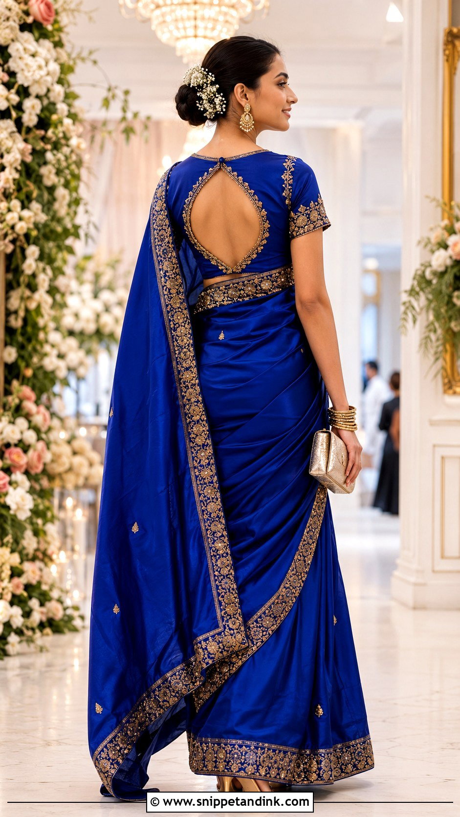 Potli Button Bridal Blouse Back - Snippet and Ink - 20 Bridal Blouse Back Designs