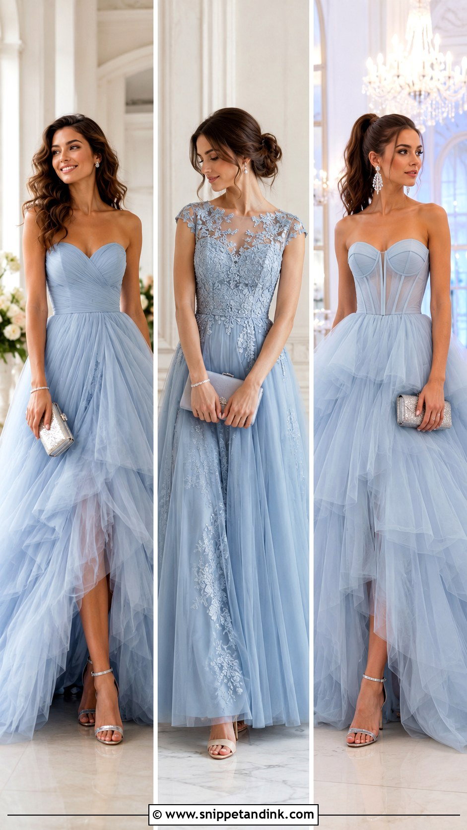 Powder Blue Corset Ball Gown - Snippet and Ink - 20 Ball Gown Blue Ideas
