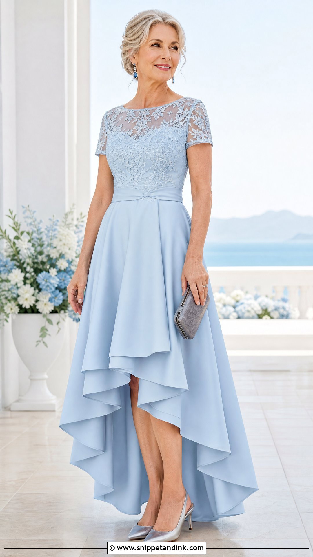 Powder Blue High Low Wedding Godmother Dress - Snippet and Ink - 20 Wedding Godmother Dress Ideas