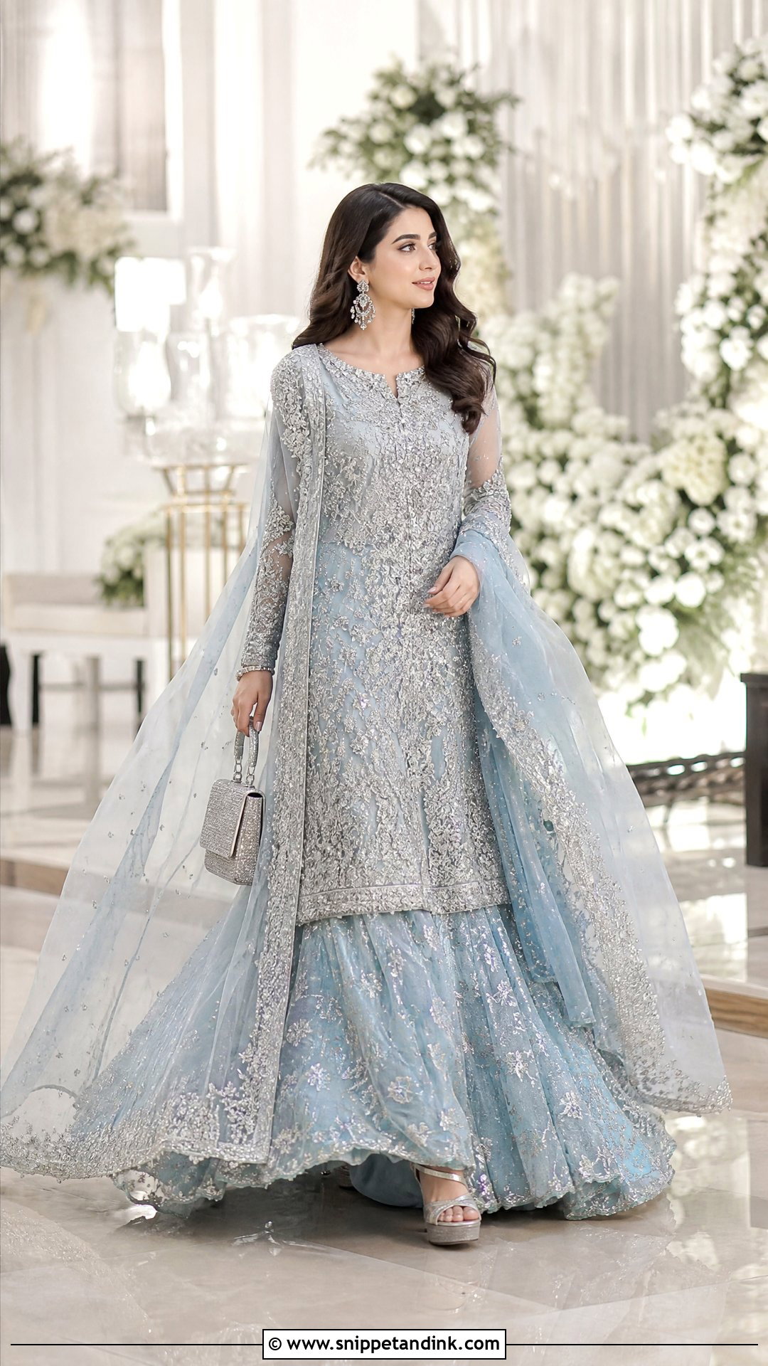 Powder Blue Walima Dress - Snippet and Ink - 20 Walima Dress Colours