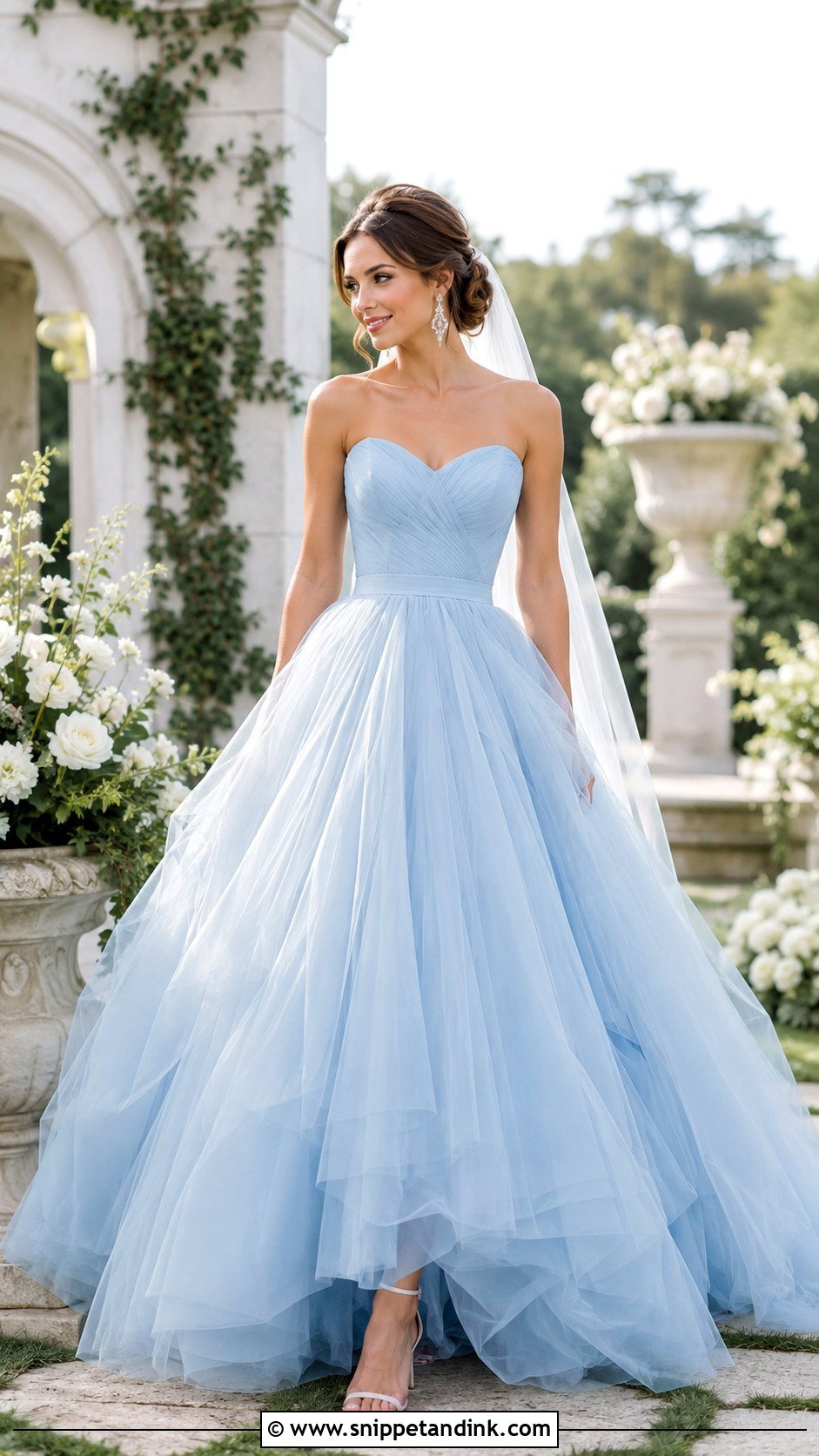 Powder Blue Wedding Dress - Snippet and Ink - 30 Non White Wedding Dress Ideas
