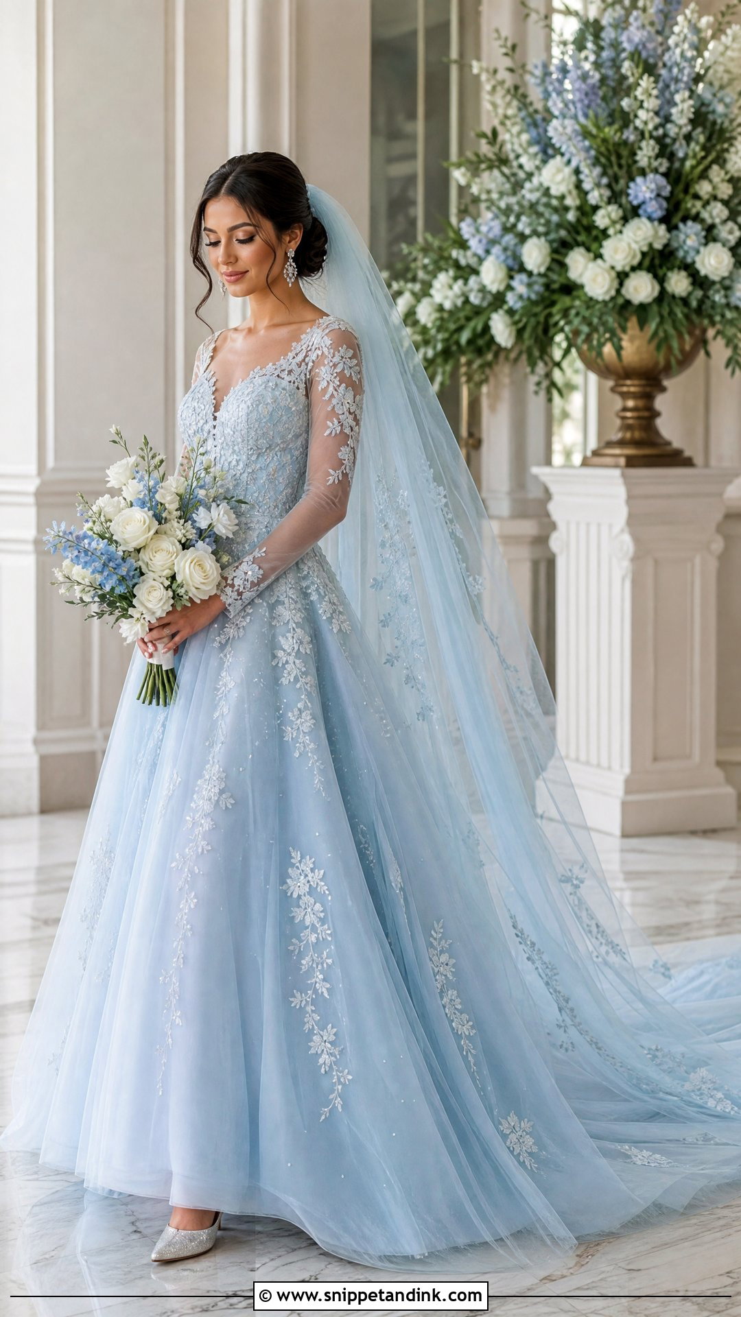 Powder Blue Wedding Dress - Snippet and Ink - 20 Wedding Dress Colors
