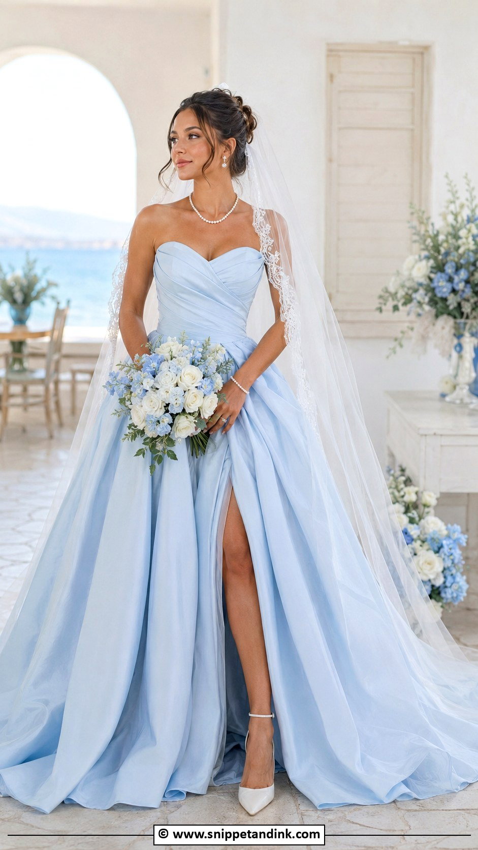 Powder Blue Wedding Dress - Snippet and Ink - 25 Color Wedding Dress Ideas