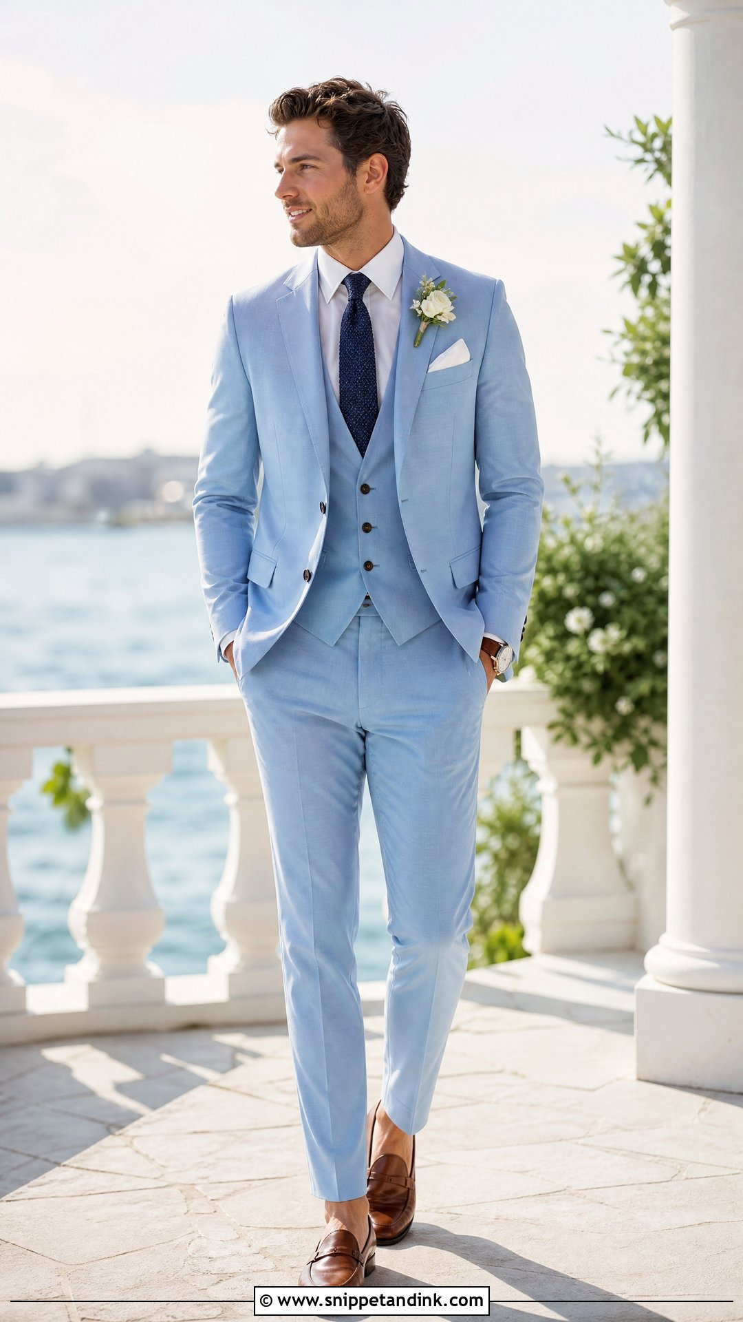 Powder Blue Wedding Suit - Snippet and Ink - 20 Wedding Husband Suit Ideas