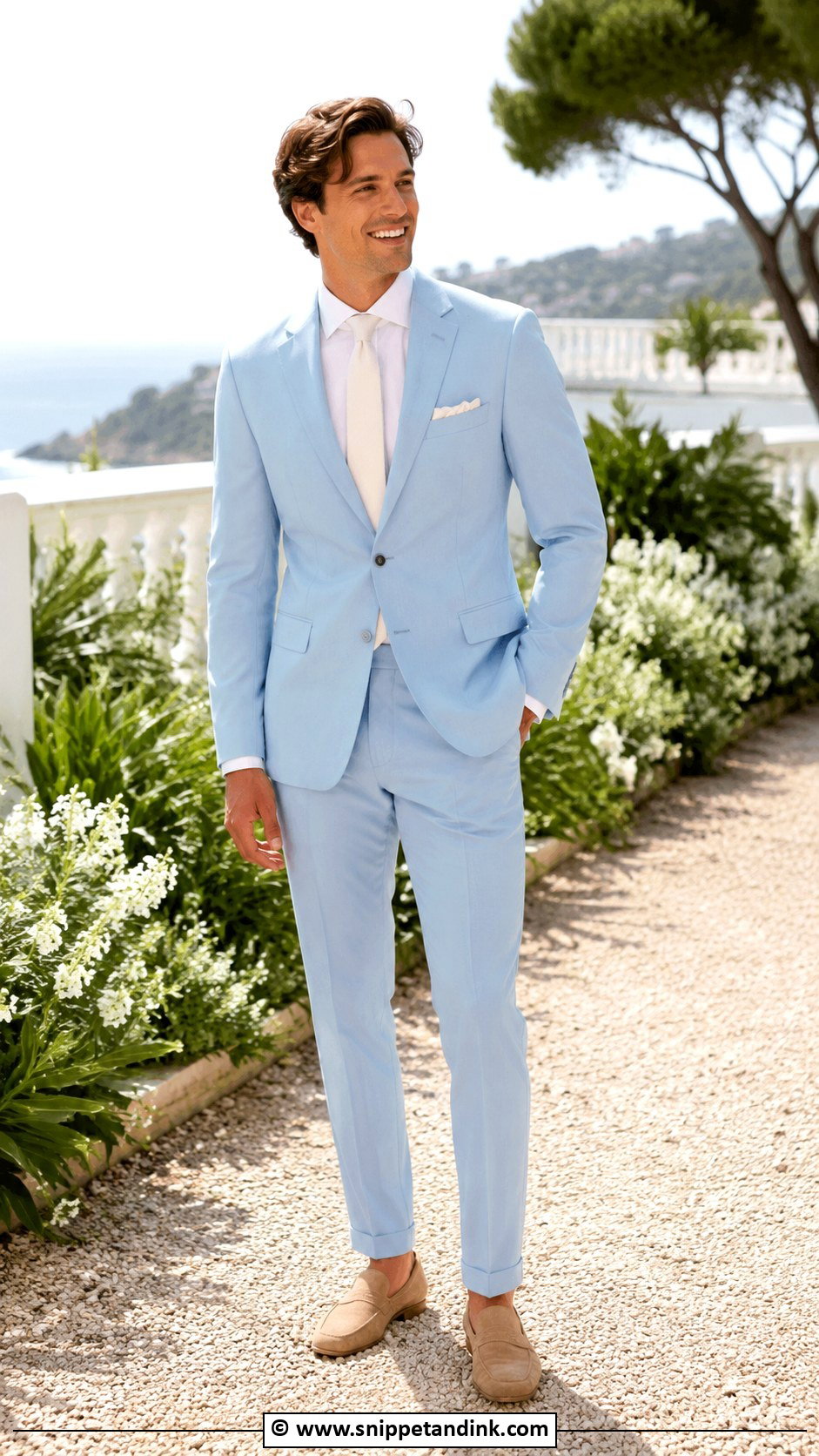 Powder Blue Wedding Suit - Snippet and Ink - 35 Wedding Suit Ideas