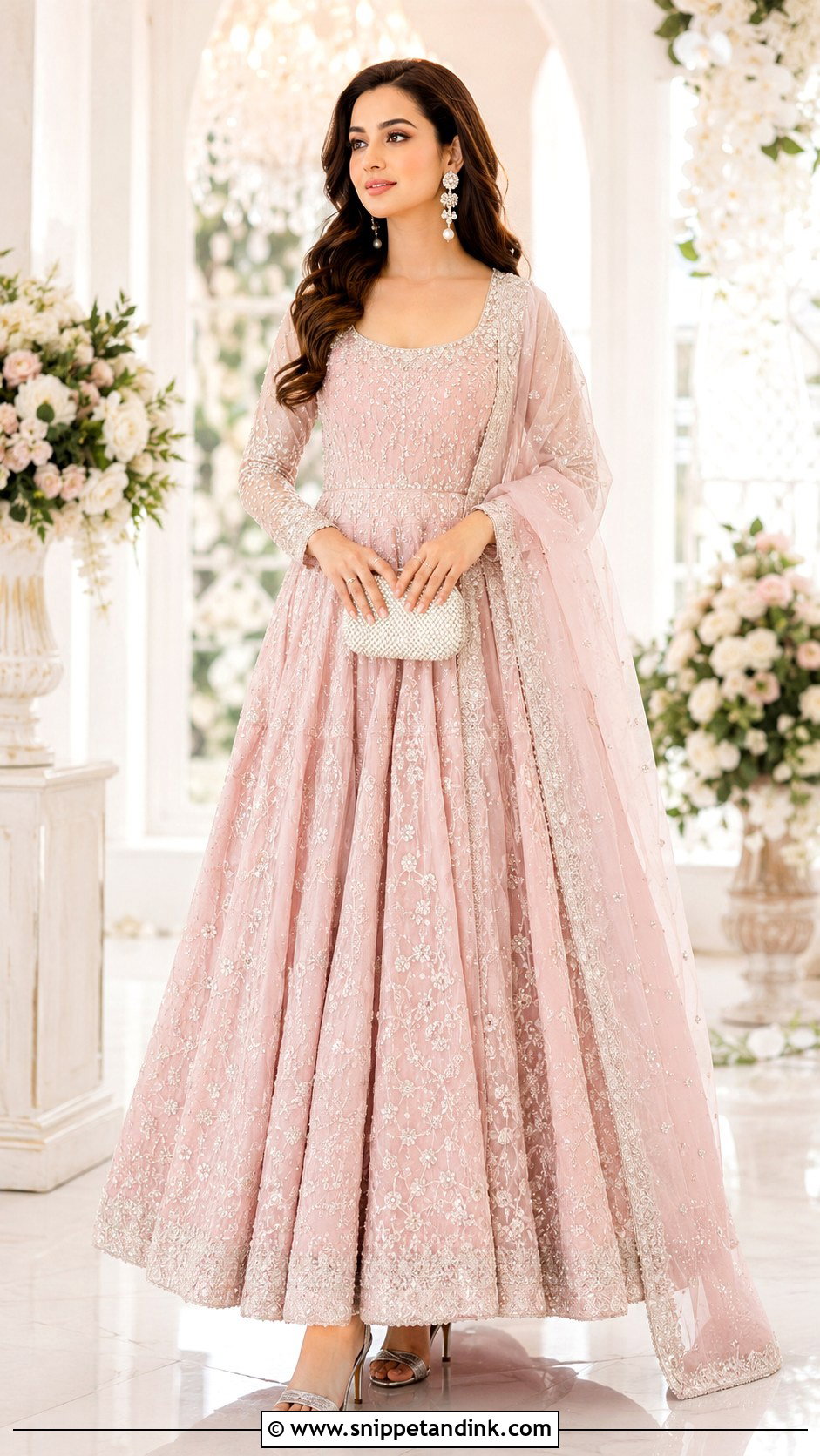 Powder Pink Walima Pishwas - Snippet and Ink - 25 Walima Outfit Ideas
