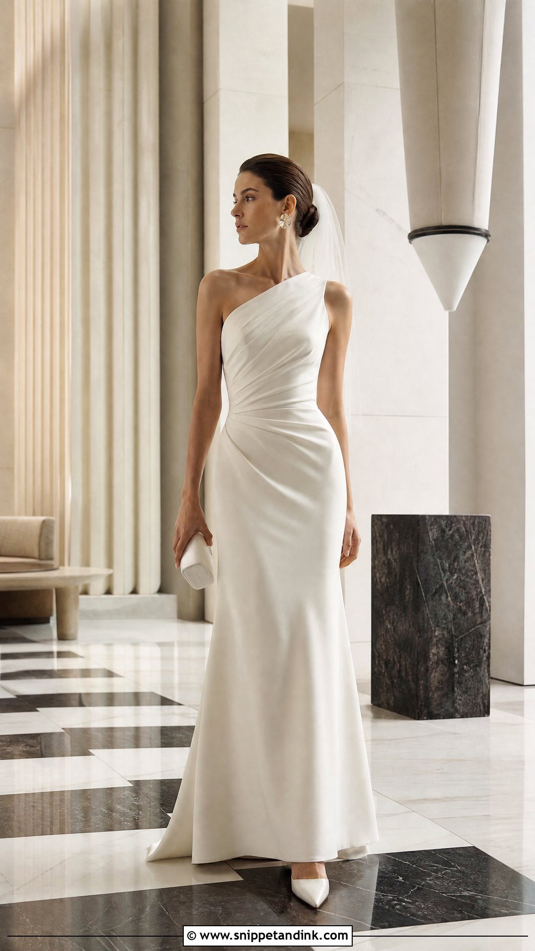 Prada One Shoulder Wedding Dress - Snippet and Ink - 20 Prada Wedding Dress Ideas