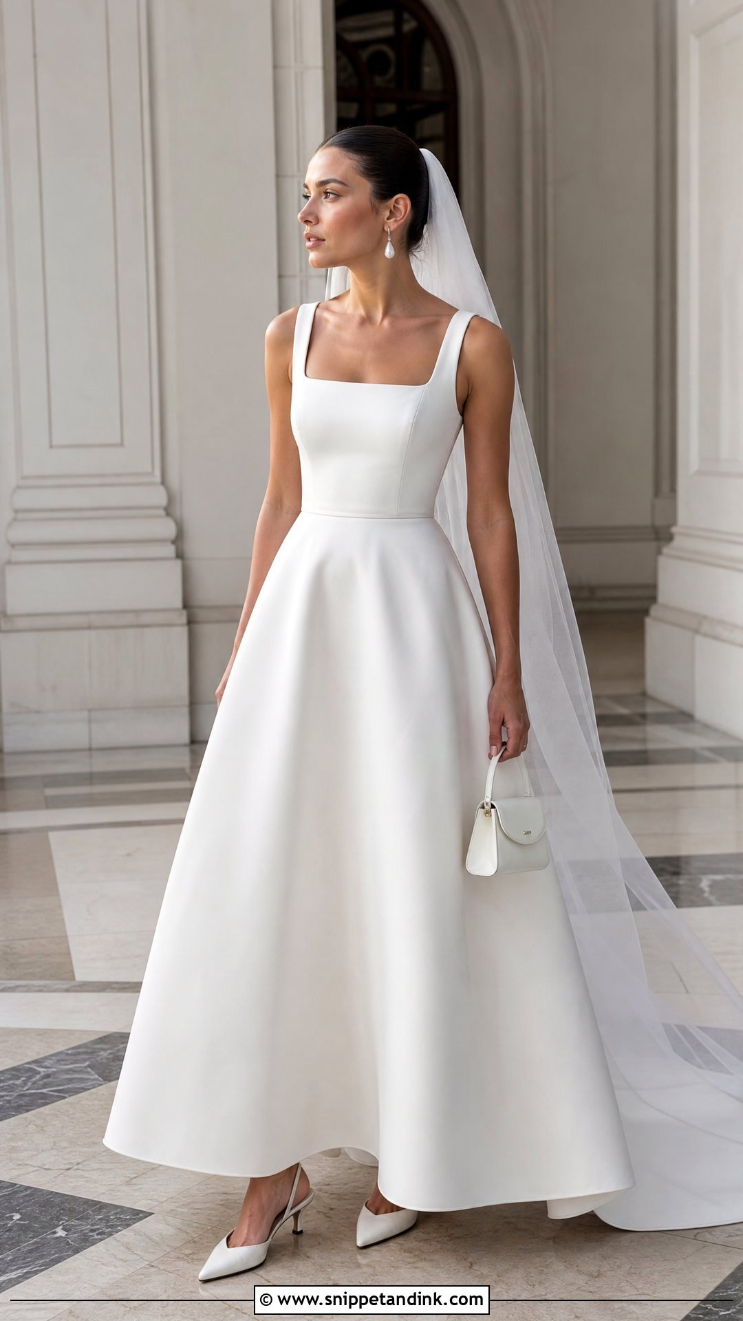 Prada Square Neck Wedding Dress - Snippet and Ink - 20 Prada Wedding Dress Ideas